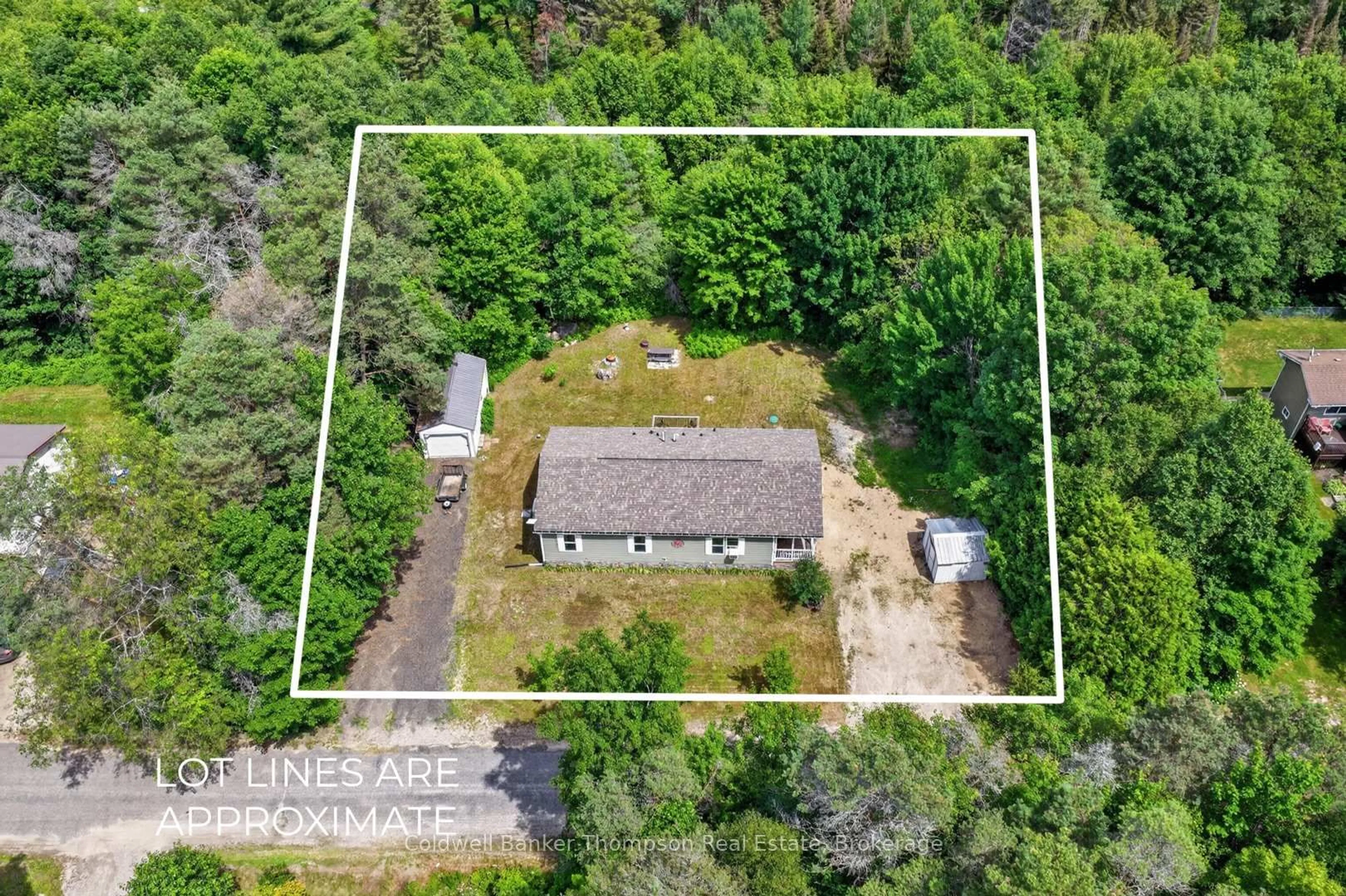 A pic from outside/outdoor area/front of a property/back of a property/a pic from drone, building for 23 Golf Lane, Strong Ontario P0A 1Z0