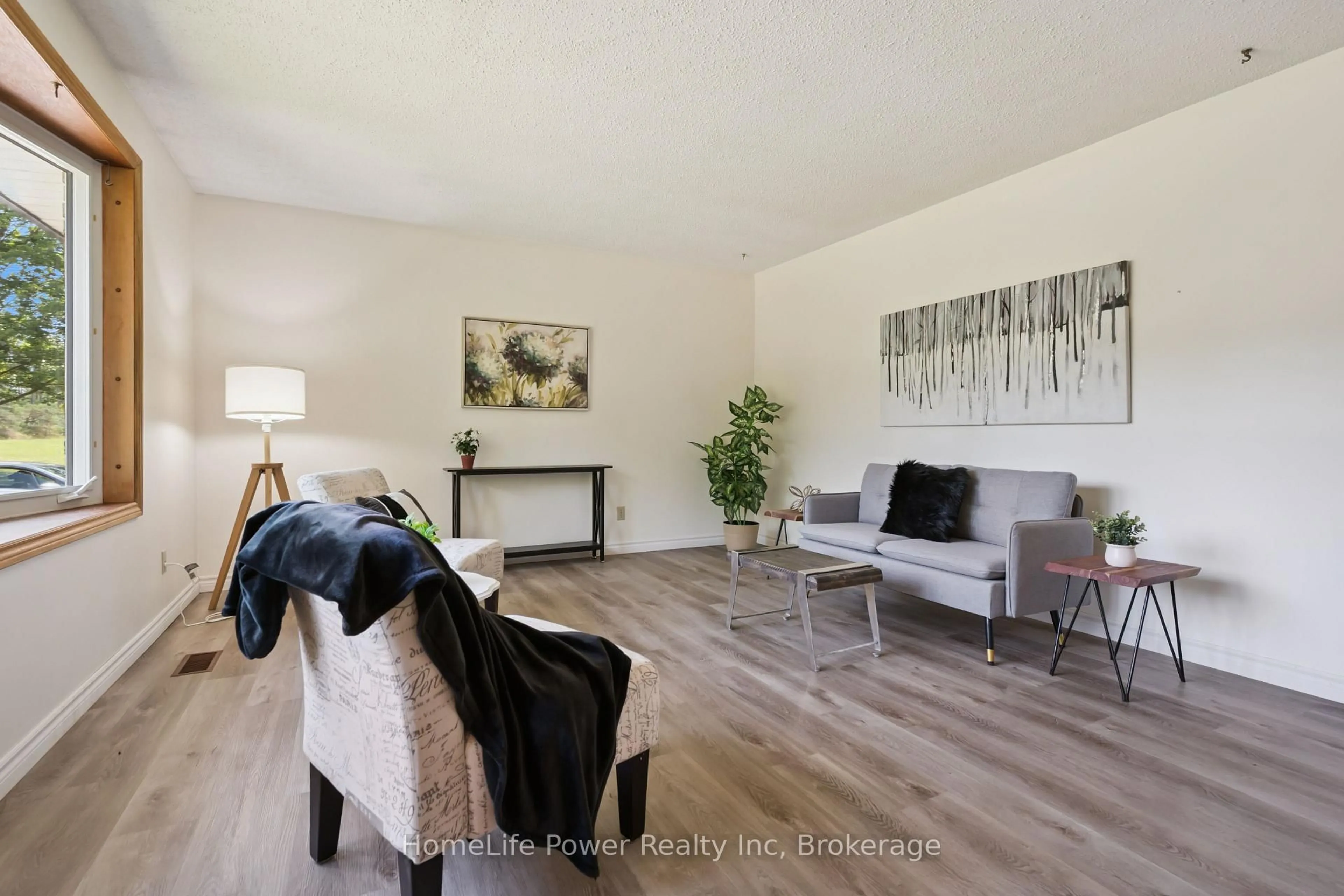 Living room with furniture, wood/laminate floor for 6716 Wellington Rd 16 Rd, Centre Wellington Ontario N0B 1J0