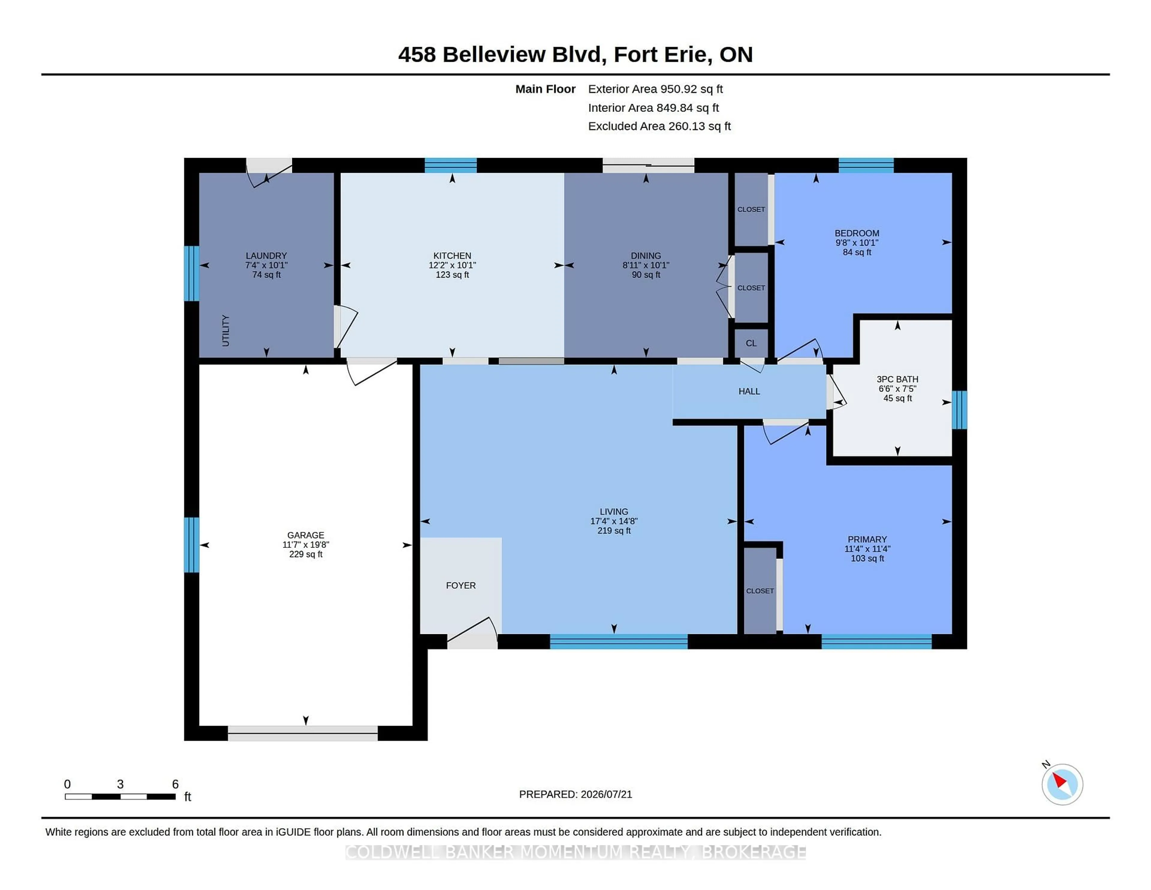 Floor plan for 458 Belleview Blvd, Fort Erie Ontario L0S 1N0