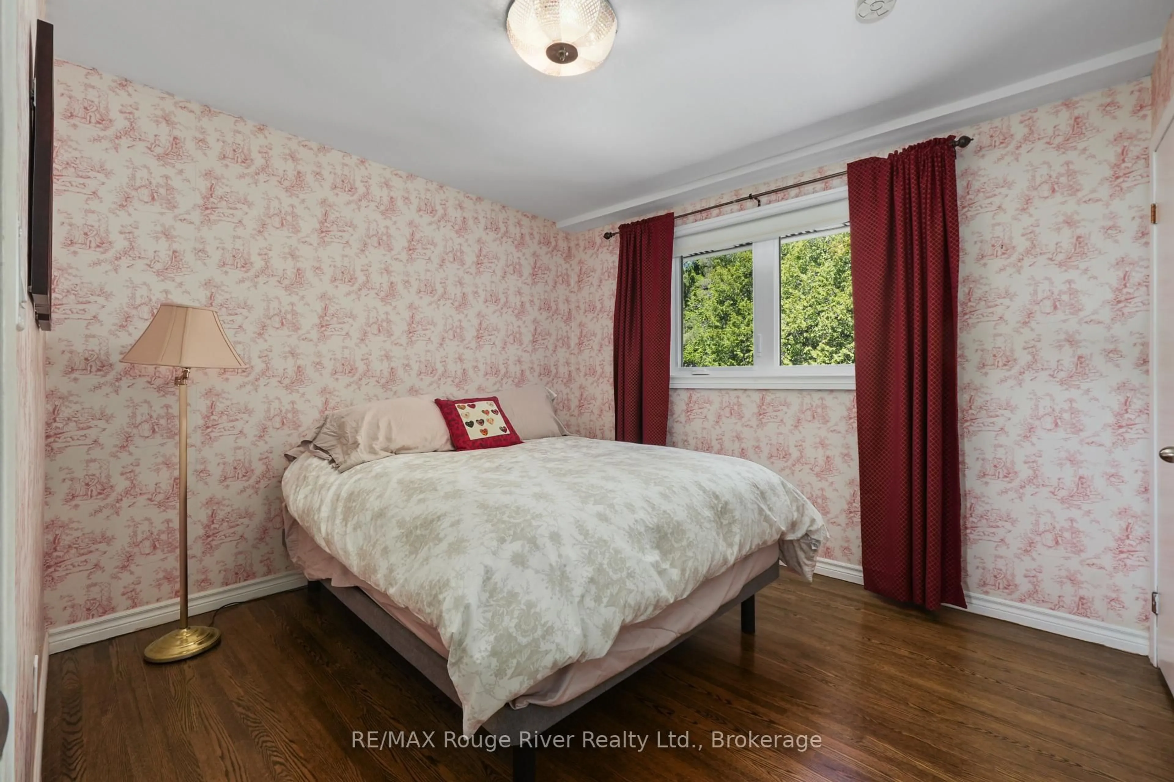 Bedroom with bed, wood/laminate floor for 3625 Alnwick Hill Rd, Hamilton Township Ontario K0K 1C0