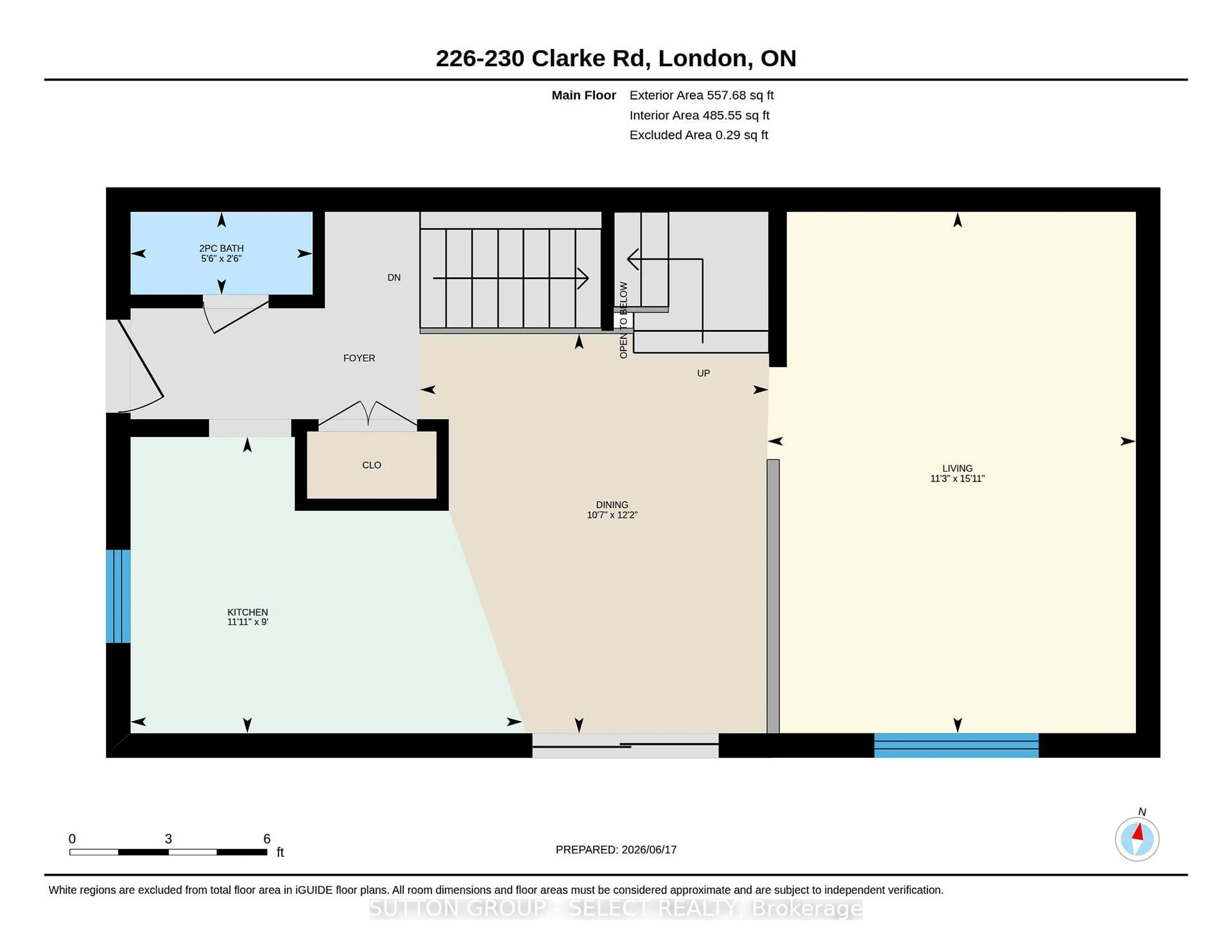 Floor plan for 230 Clarke Rd #226, London East Ontario N5W 5P8