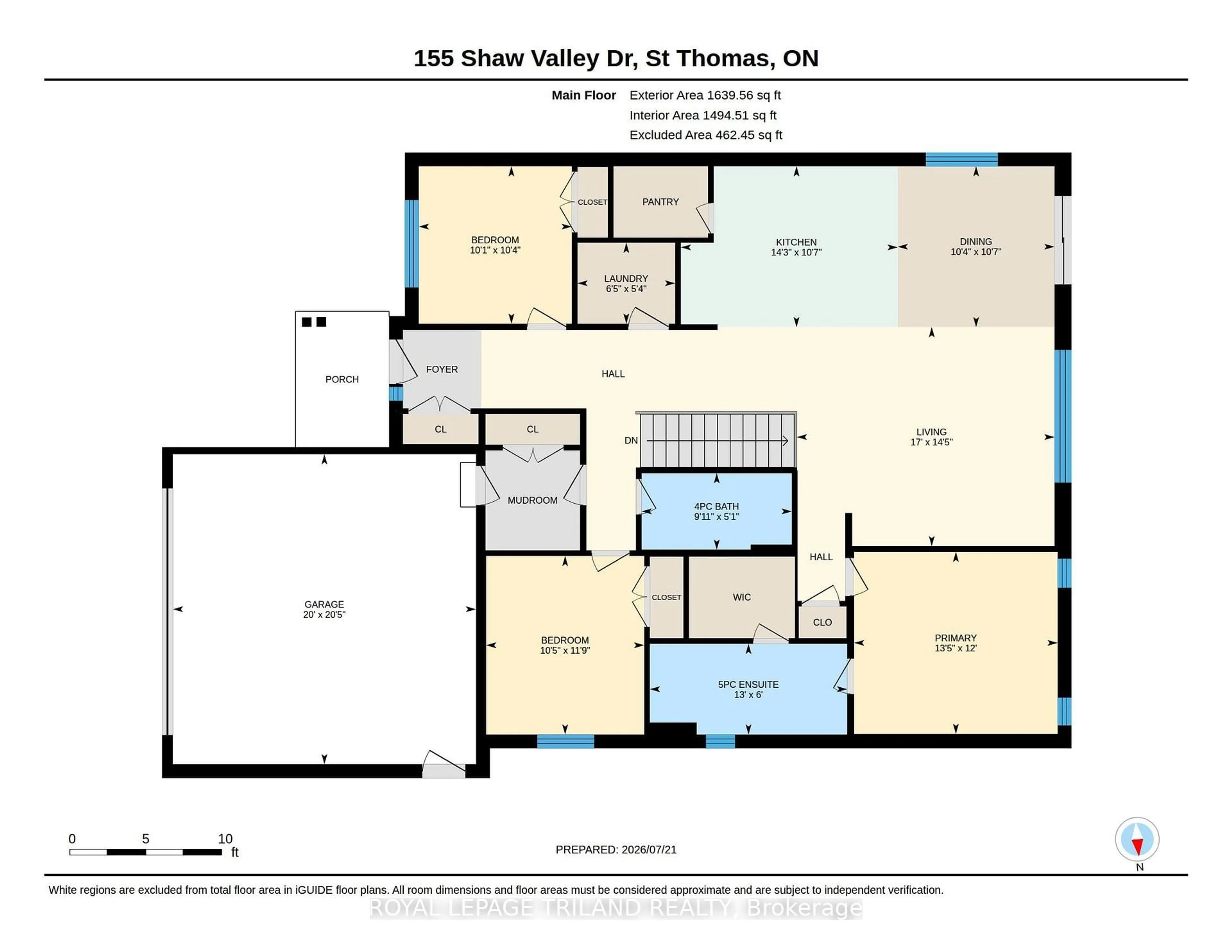 Floor plan for 155 Shaw Valley Dr, St. Thomas Ontario N5R 0C8