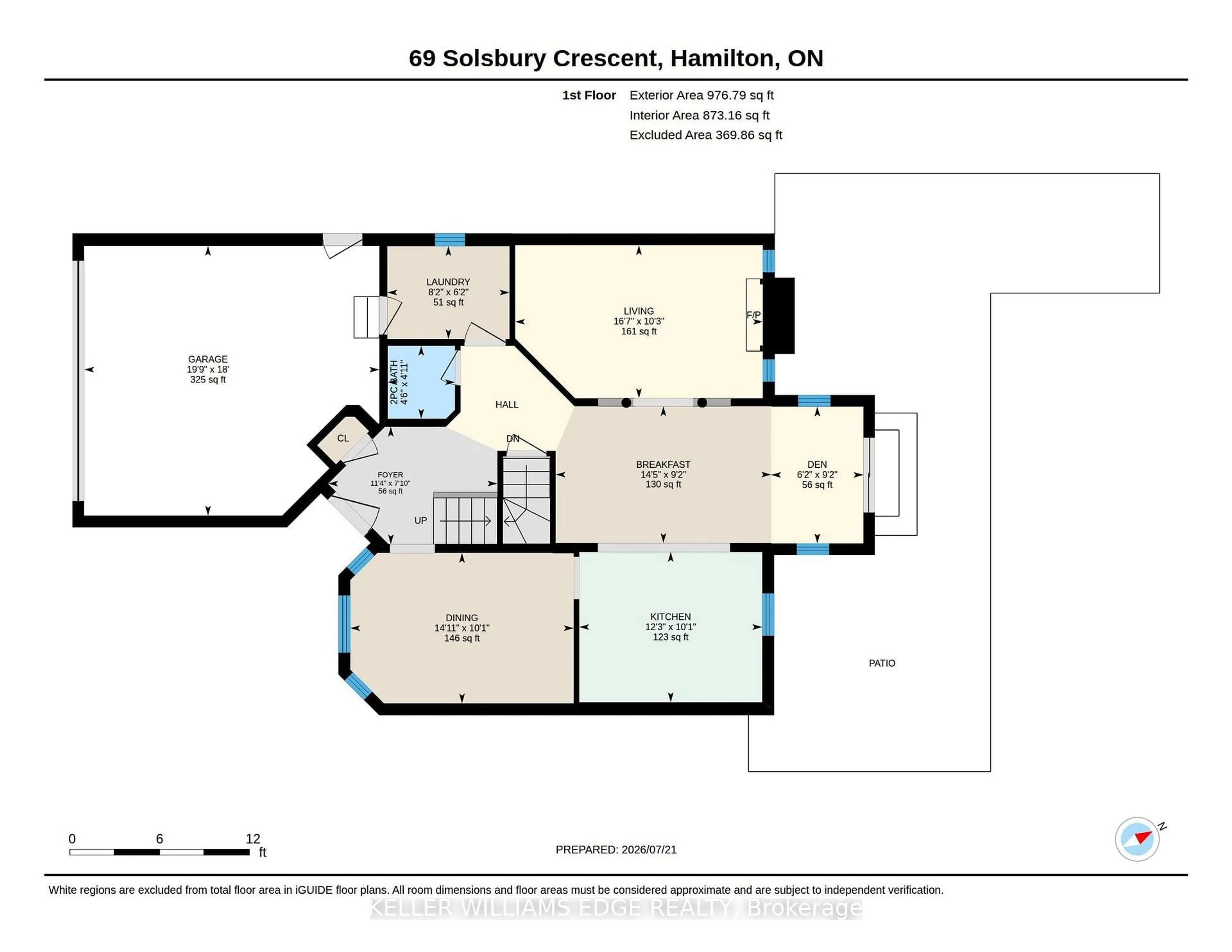 Floor plan for 69 Solsbury Cres, Hamilton Ontario L0R 1W0