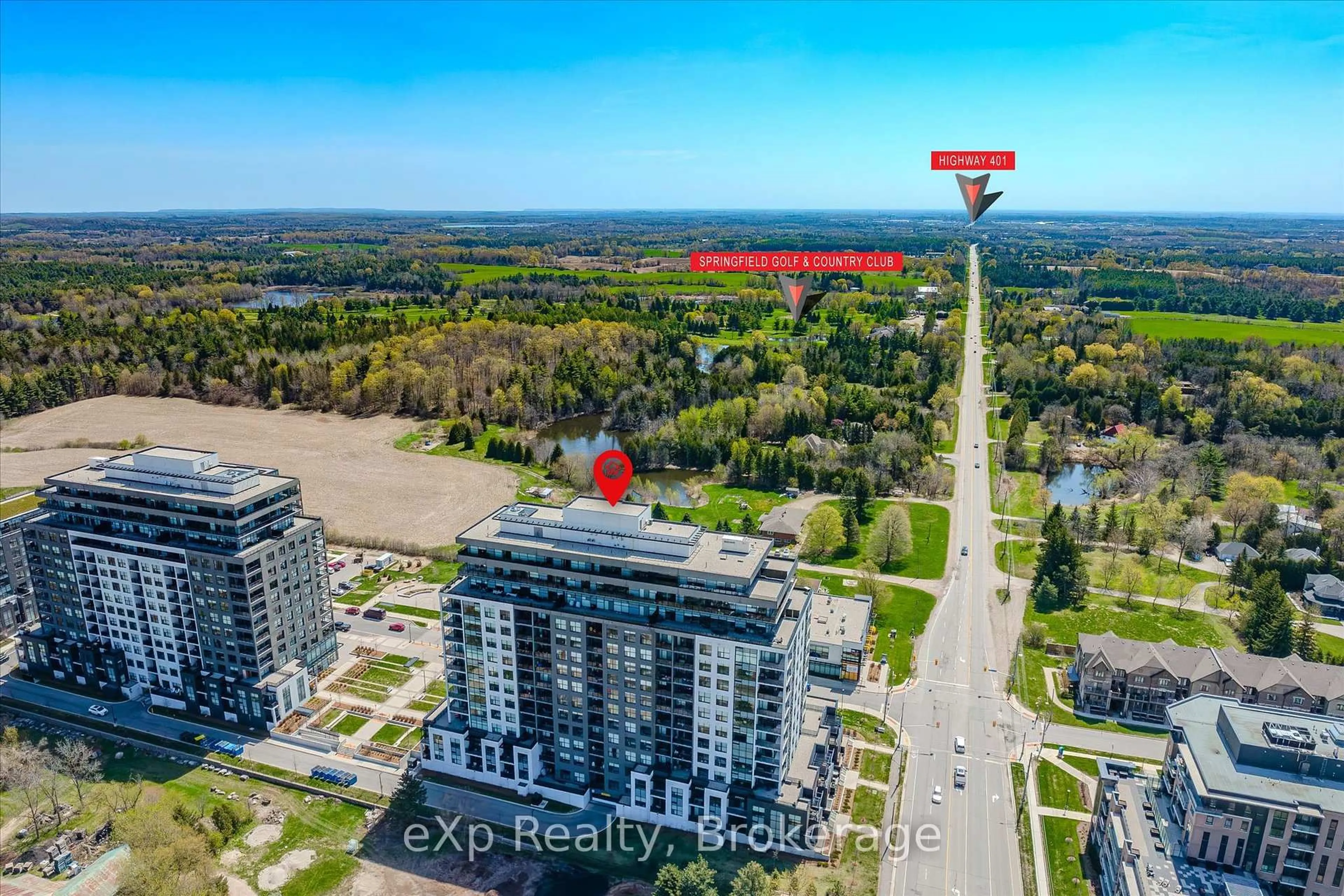 A pic from outside/outdoor area/front of a property/back of a property/a pic from drone, unknown for 1878 Gordon St #711, Guelph Ontario N1L 0P4