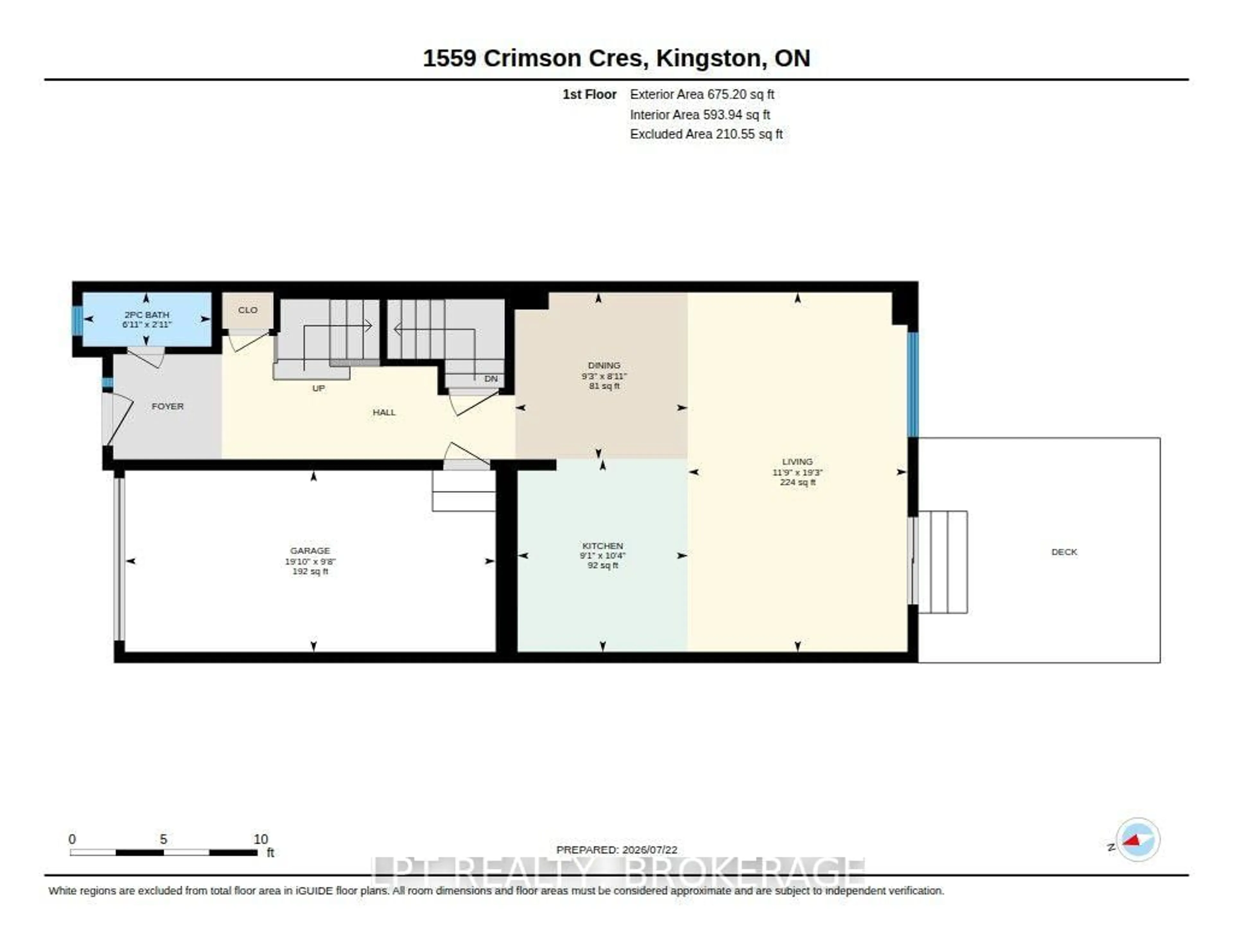 Floor plan for 1559 Crimson Cres, Kingston Ontario K7P 0H4