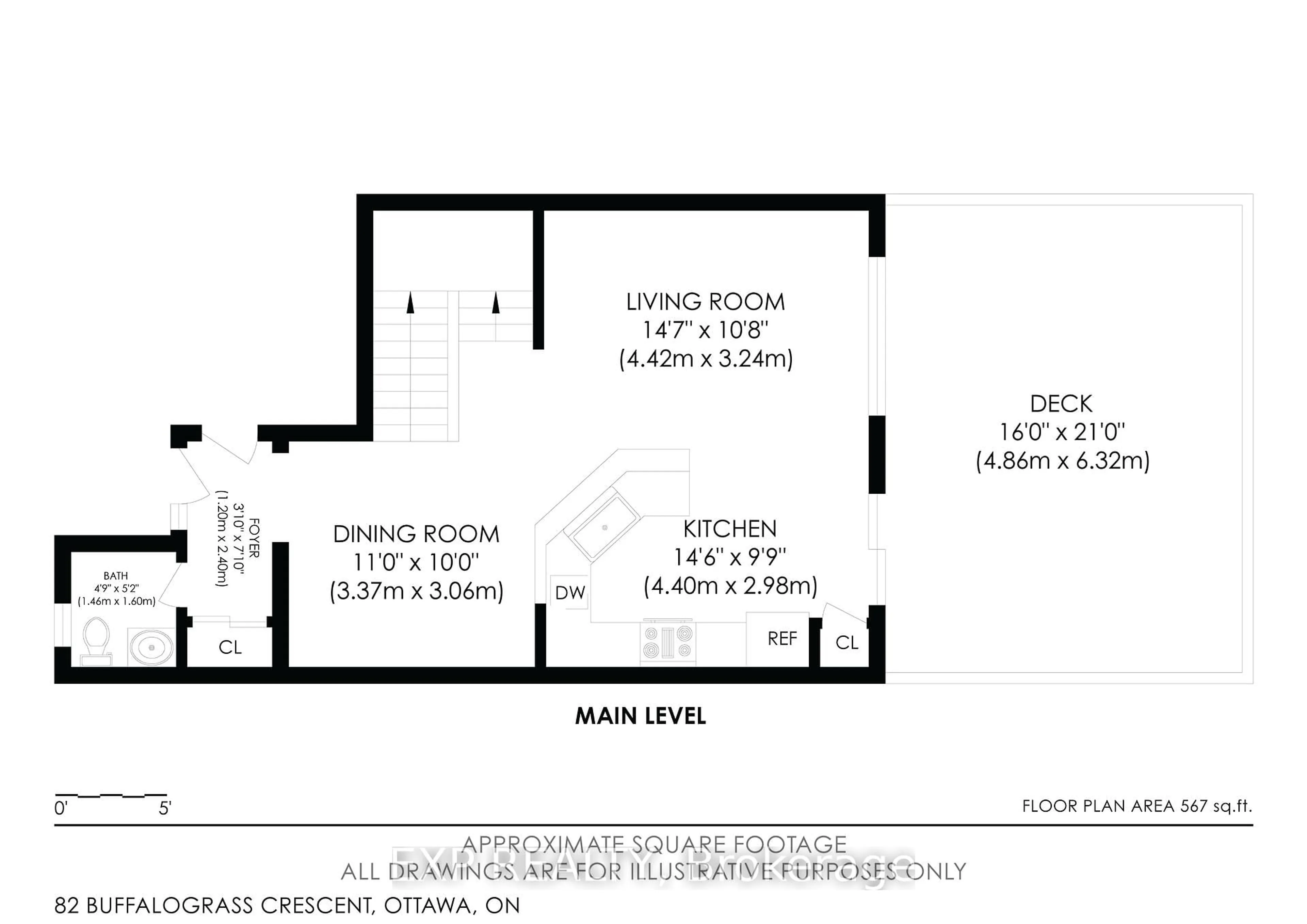 Floor plan for 82 Buffalograss Cres, Ottawa Ontario K2J 6H5