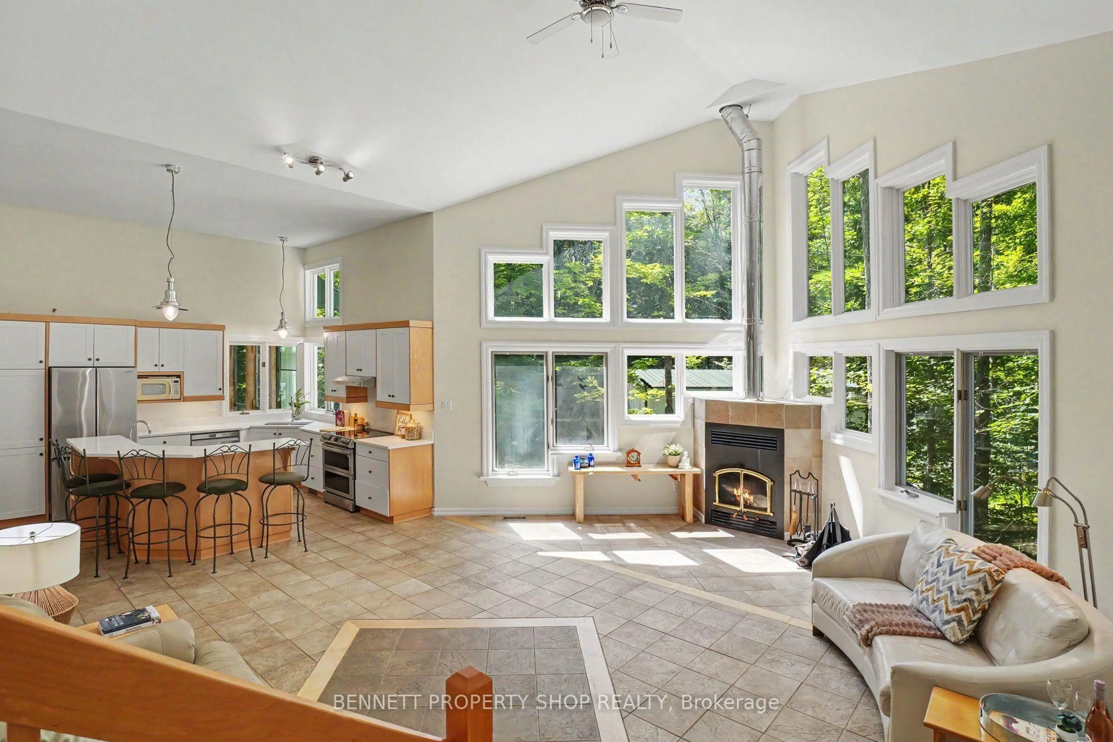 Open concept kitchen, ceramic/tile floor for 5149 Carp Rd, Kinburn Ontario K0A 2H0