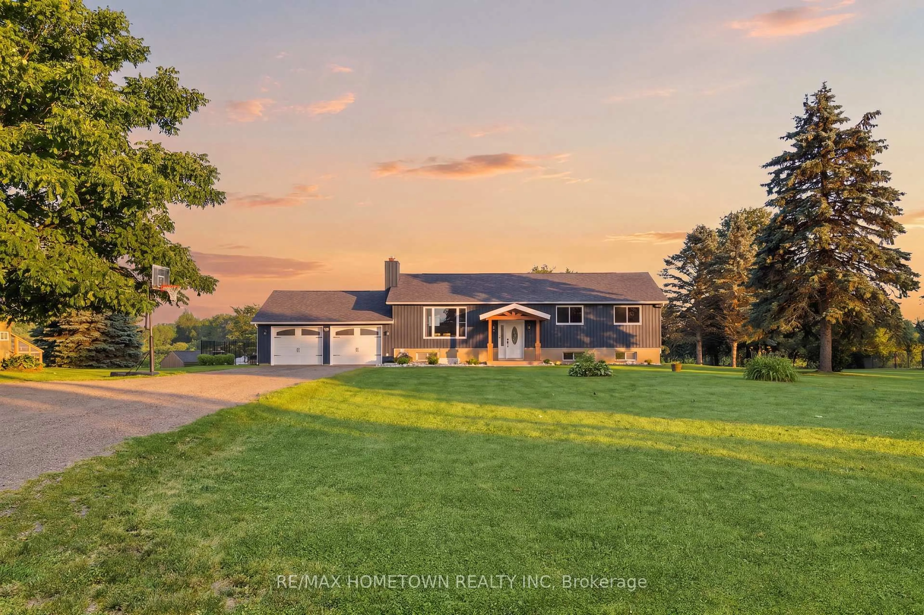 A pic from outside/outdoor area/front of a property/back of a property/a pic from drone, mountain view for 1585 County Road 2 Rd, Front of Yonge Ontario K0E 1R0