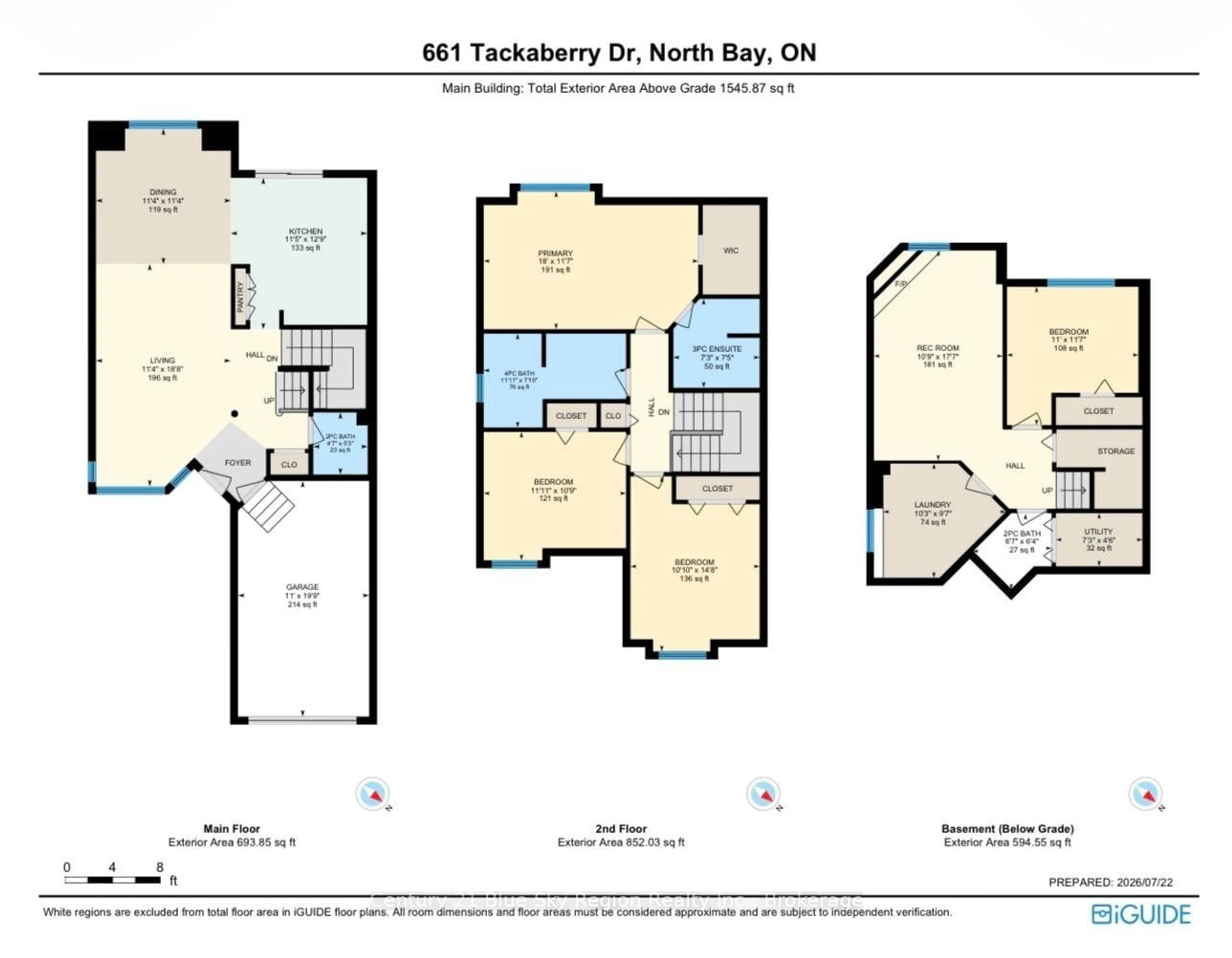Floor plan for 661 Tackaberry Dr, North Bay Ontario P1B 8R1