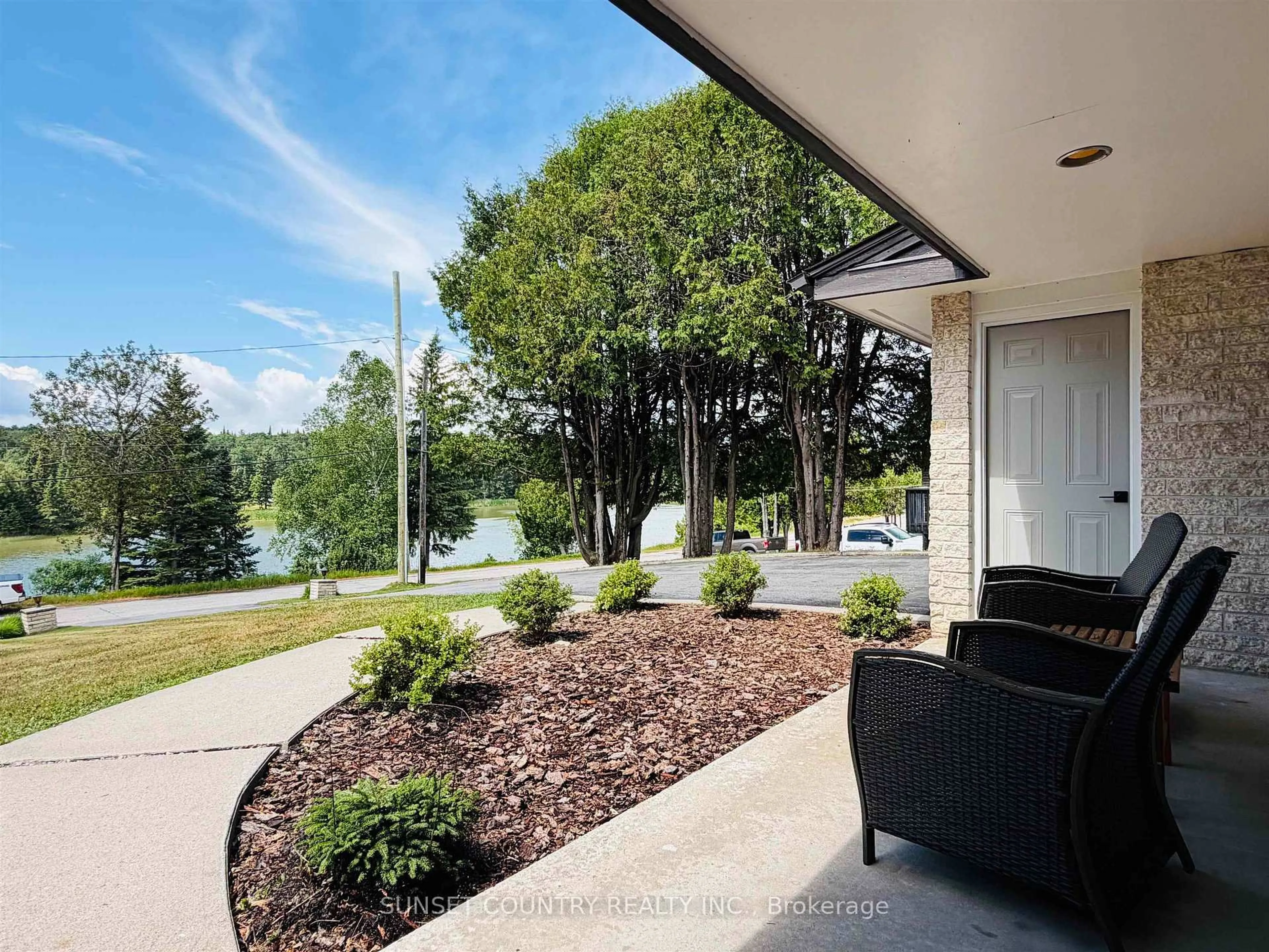 Patio, water/lake/river/ocean view for 253 Riverview Dr, Dryden Ontario P8N 1W7