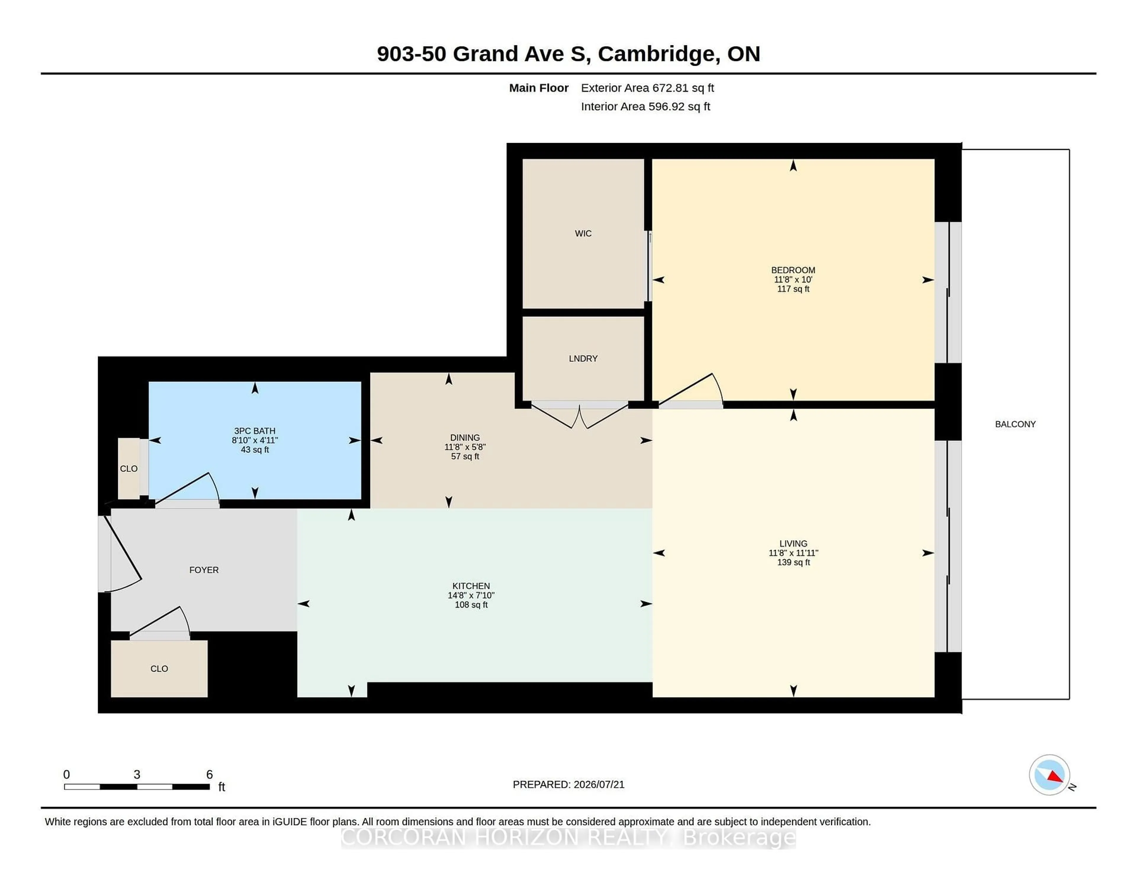 Floor plan for 50 Grand Ave #903, Cambridge Ontario N1S 0C2