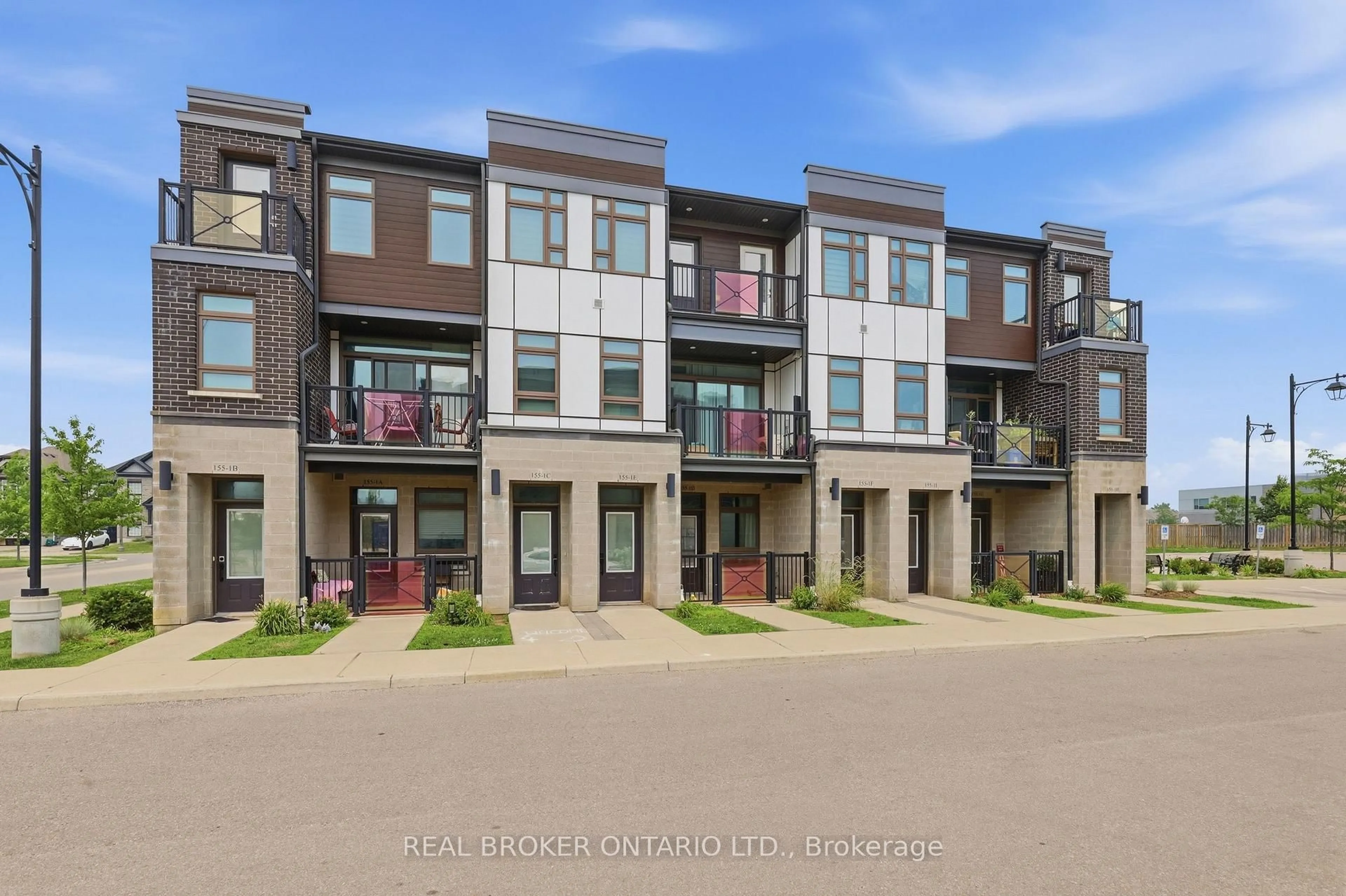 A pic from outside/outdoor area/front of a property/back of a property/a pic from drone, street for 155 Thomas Slee Dr #1 G, Kitchener Ontario N2P 2X5