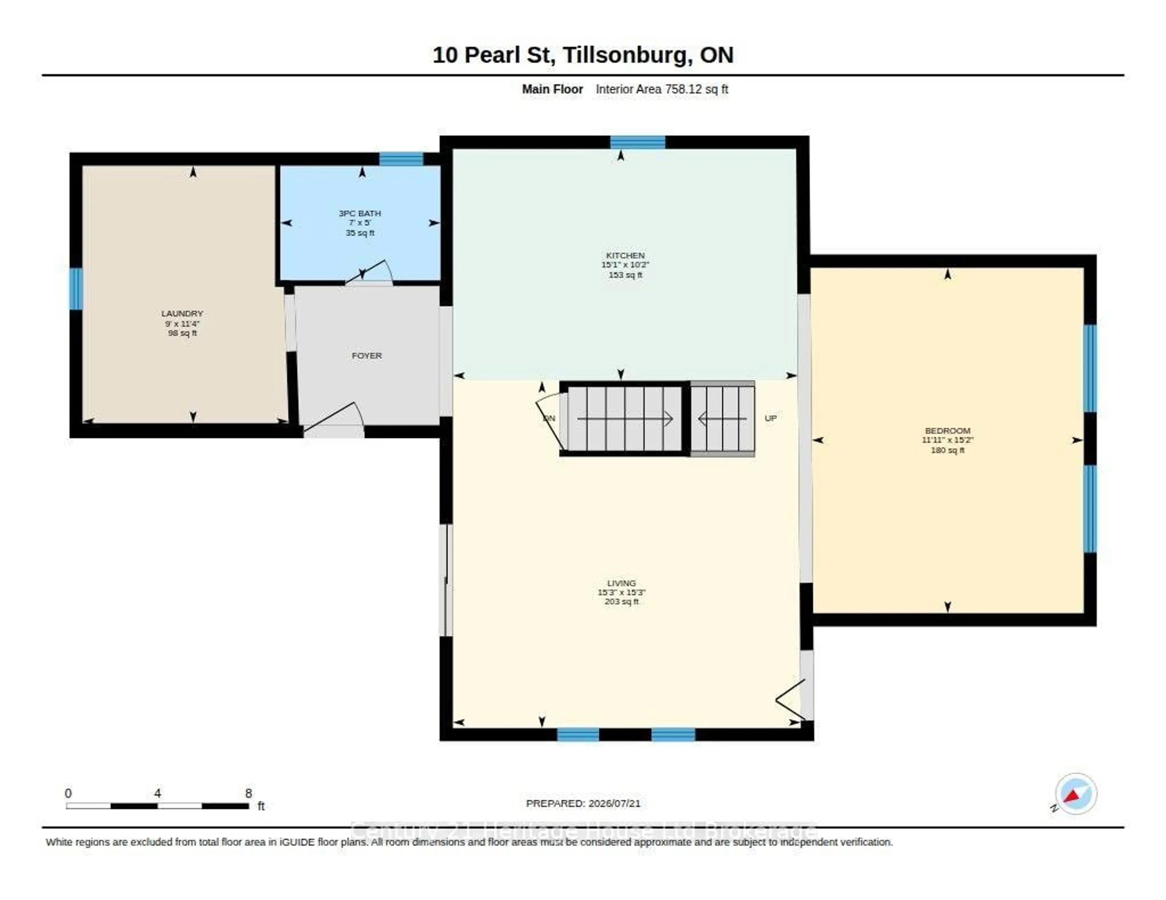 Floor plan for 10 Pearl St, Tillsonburg Ontario N4G 1L3