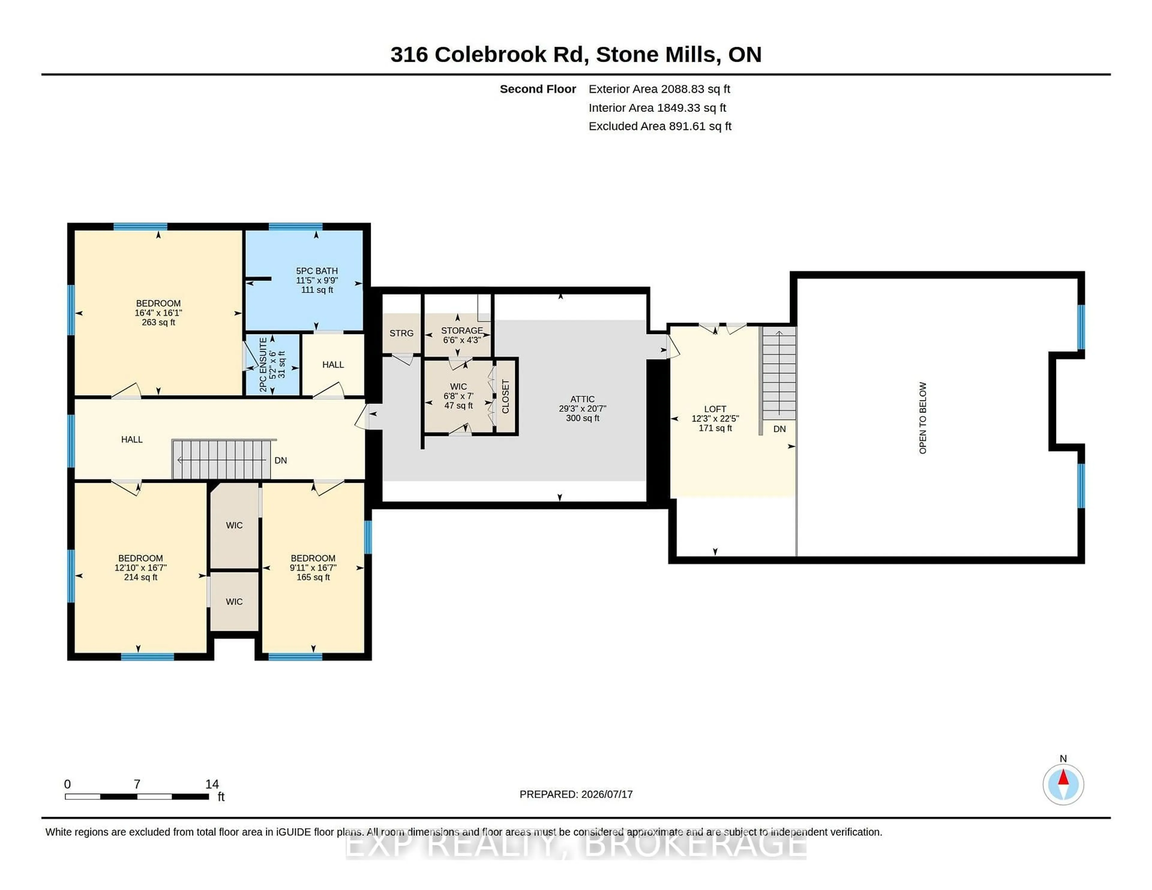 Floor plan for 316 & 310 COLEBROOK Rd, Yarker Ontario K0K 3N0