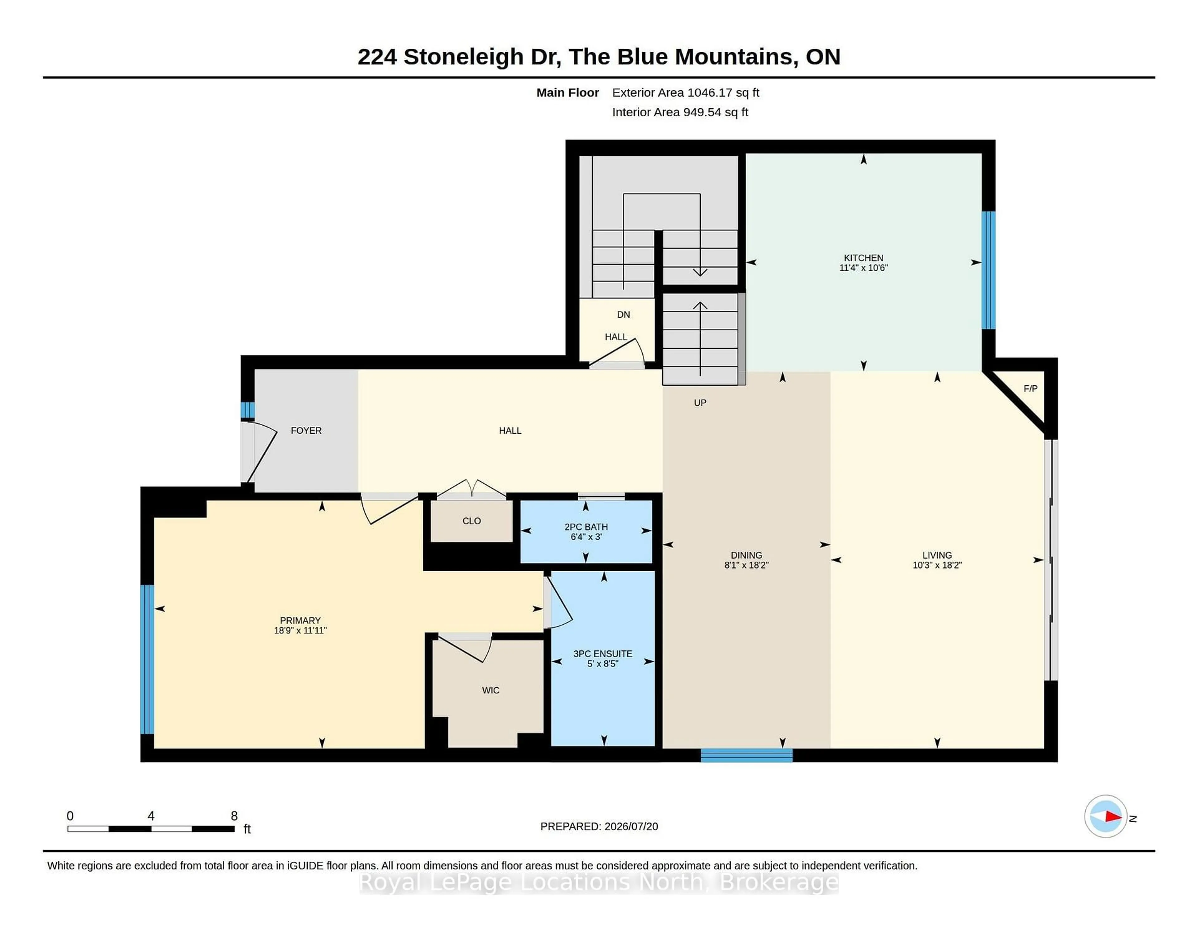 Floor plan for 224 Stoneleigh Dr, Blue Mountains Ontario L9Y 5T9