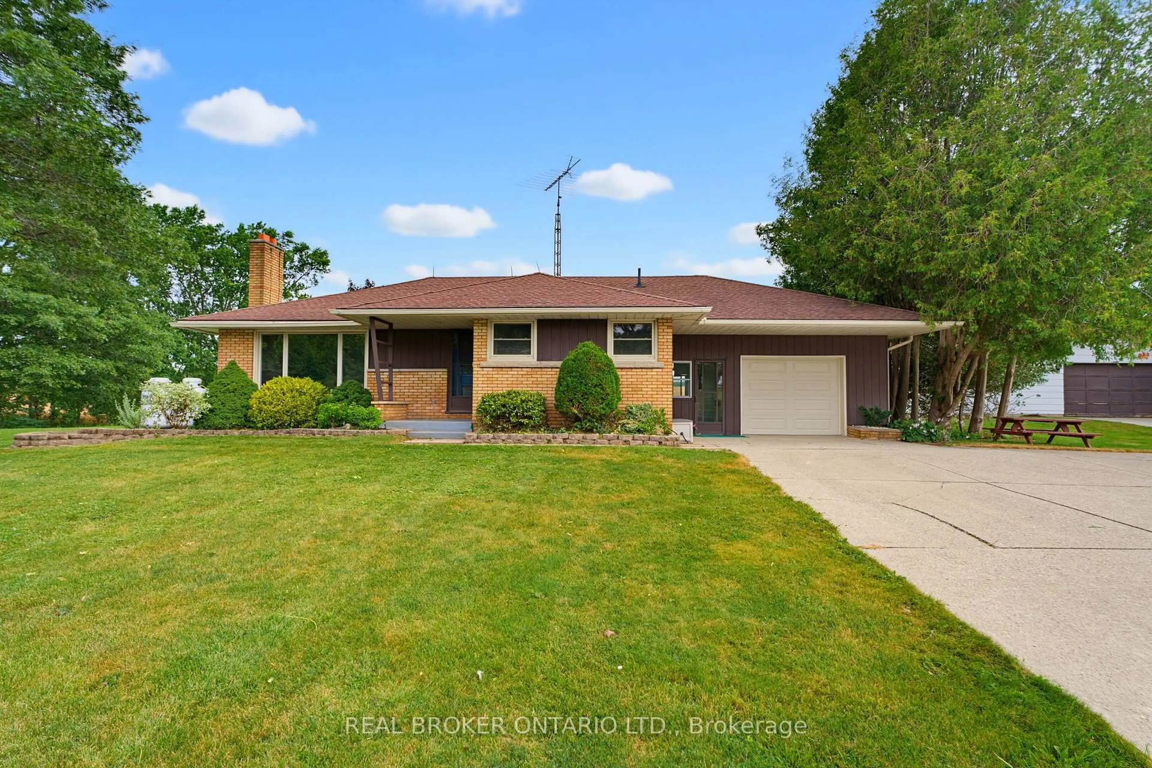 Home with brick exterior material, street for 347 Blue Lake Rd, Brant Ontario N0E 1N0