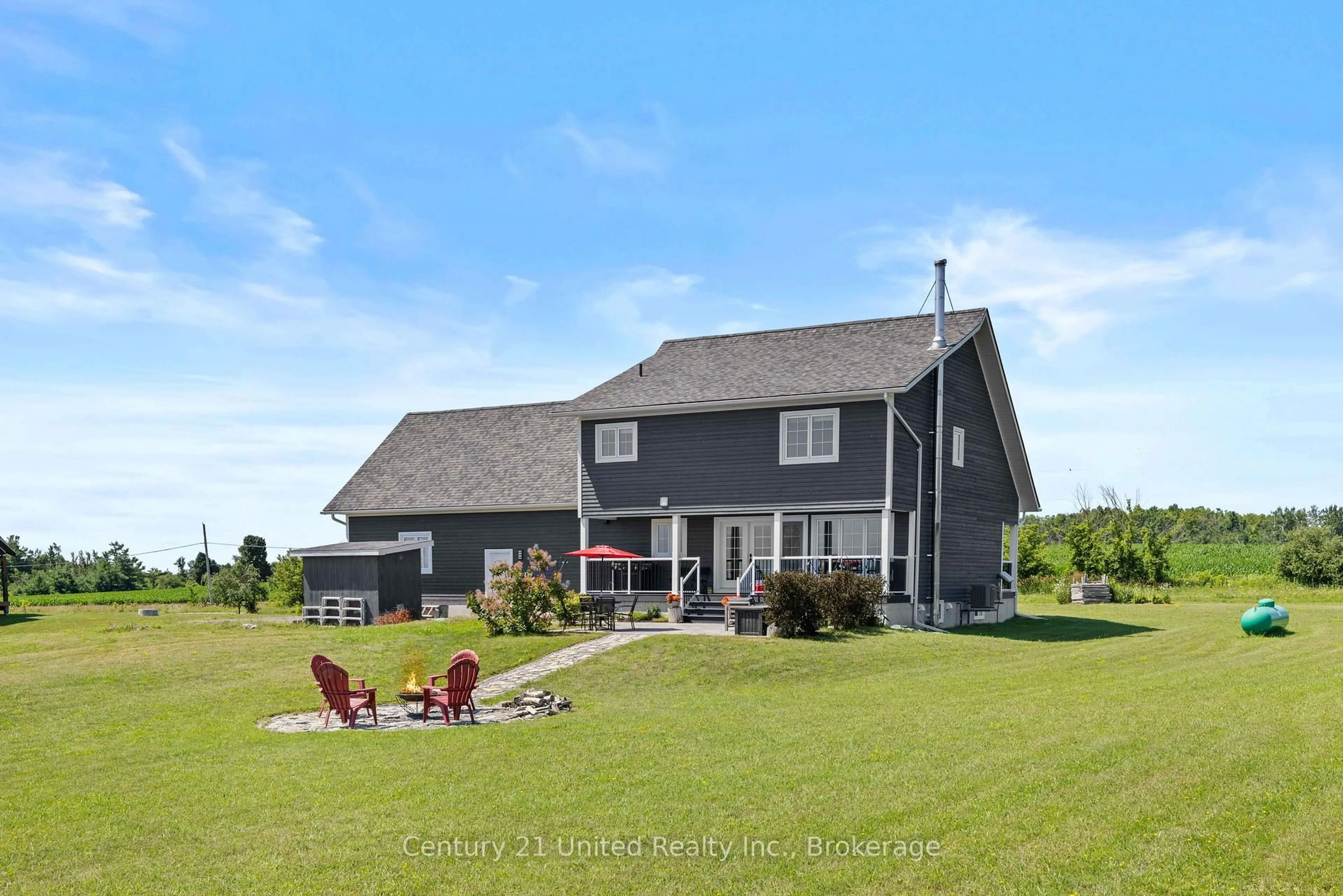 A pic from outside/outdoor area/front of a property/back of a property/a pic from drone, unknown for 947 Payne Line, Douro-Dummer Ontario K0L 3A0