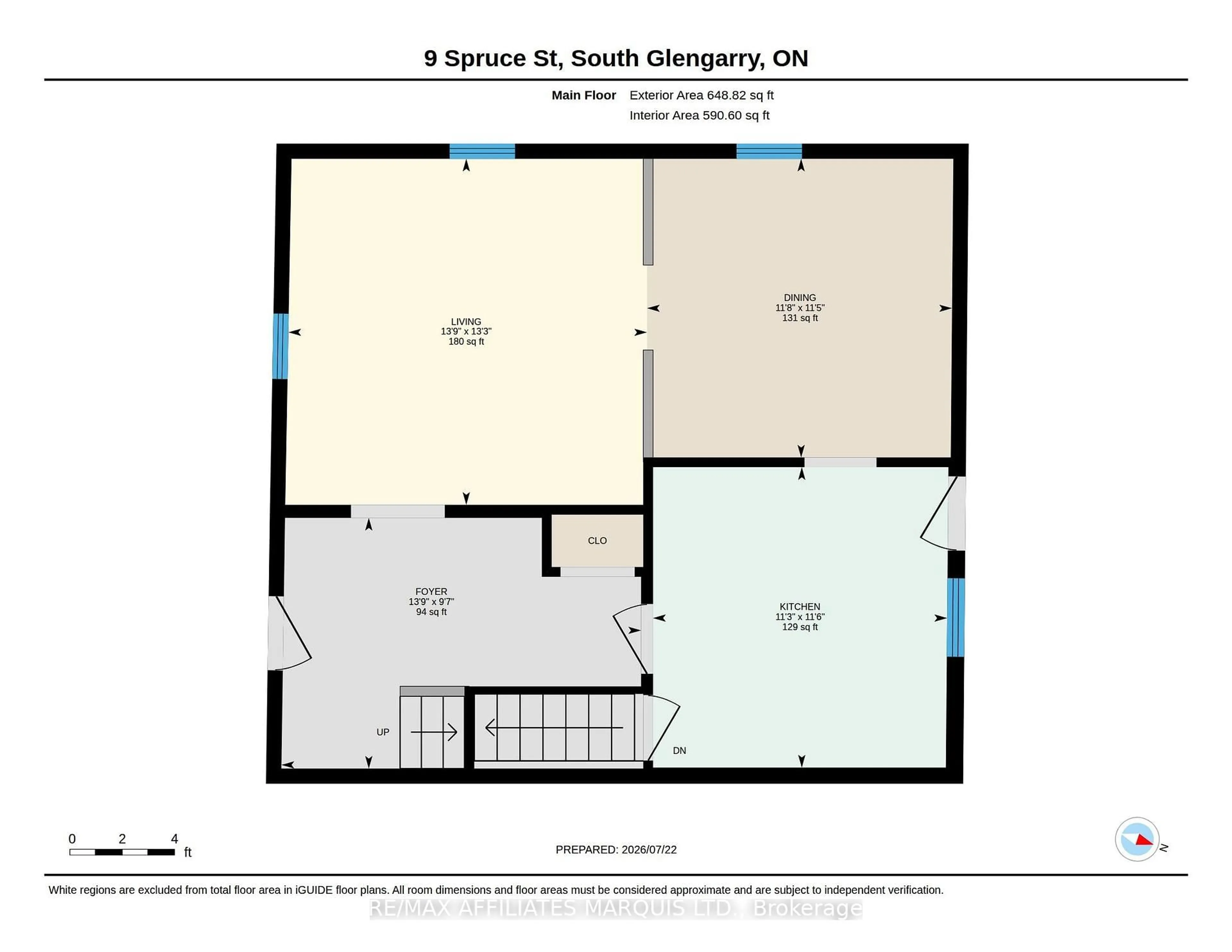 Floor plan for 9 Spruce St, South Glengarry Ontario K0C 1N0