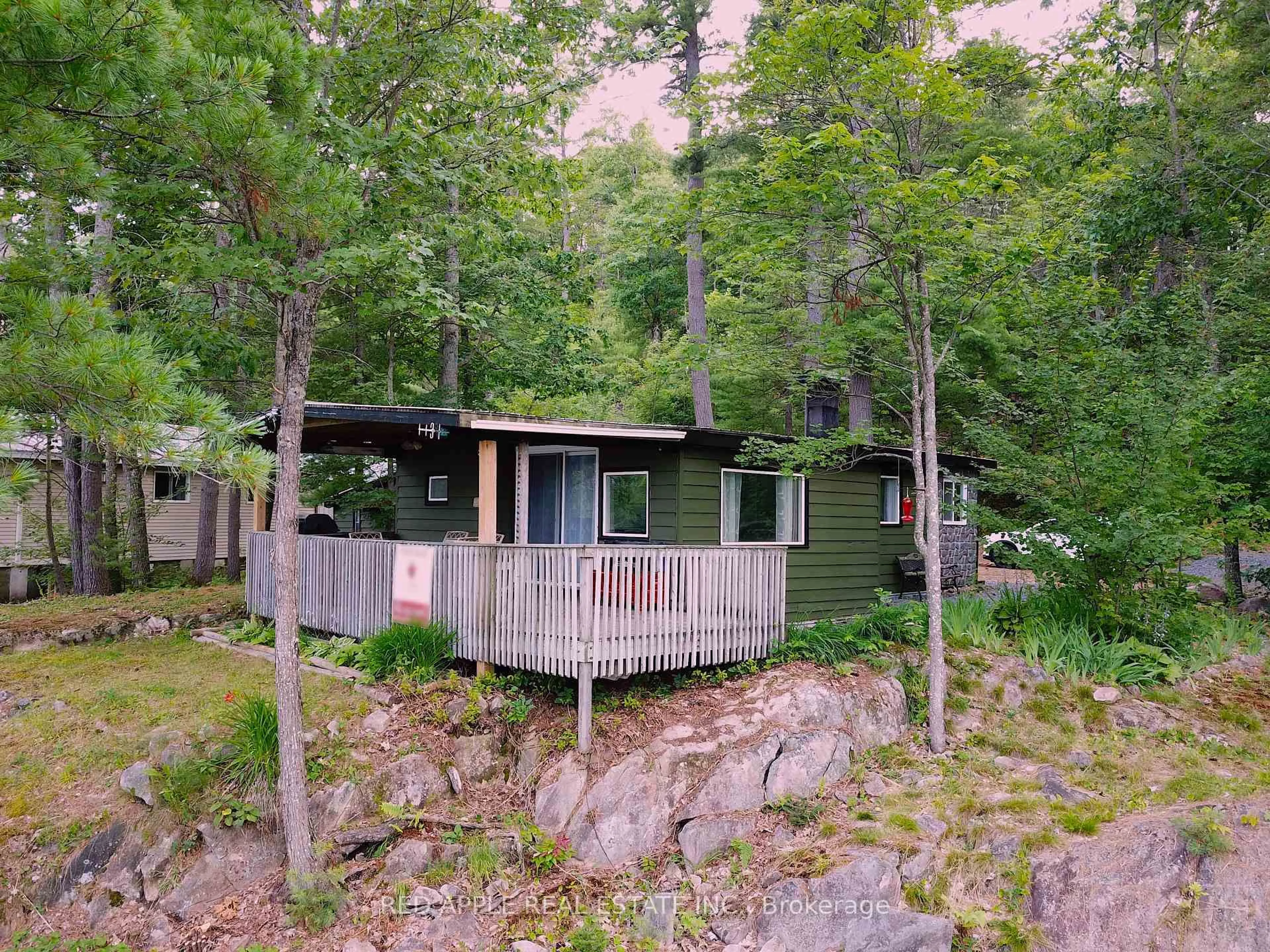 A pic from outside/outdoor area/front of a property/back of a property/a pic from drone, forest/trees view for 17568 Hwy #41, Cloyne Ontario K0H 1K0