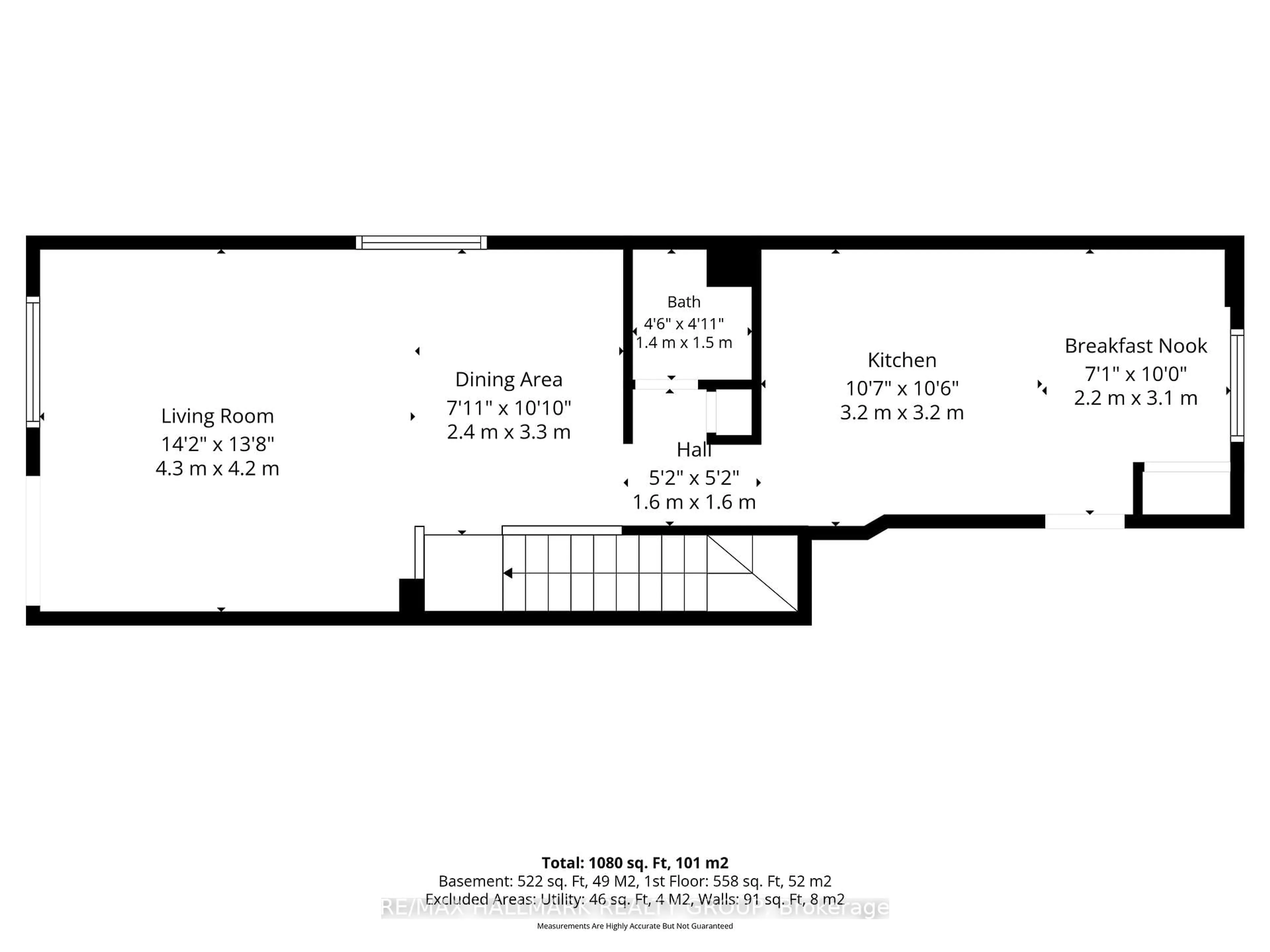 Floor plan for 541 Chapman Mills Dr #A, Ottawa Ontario K2J 5T2
