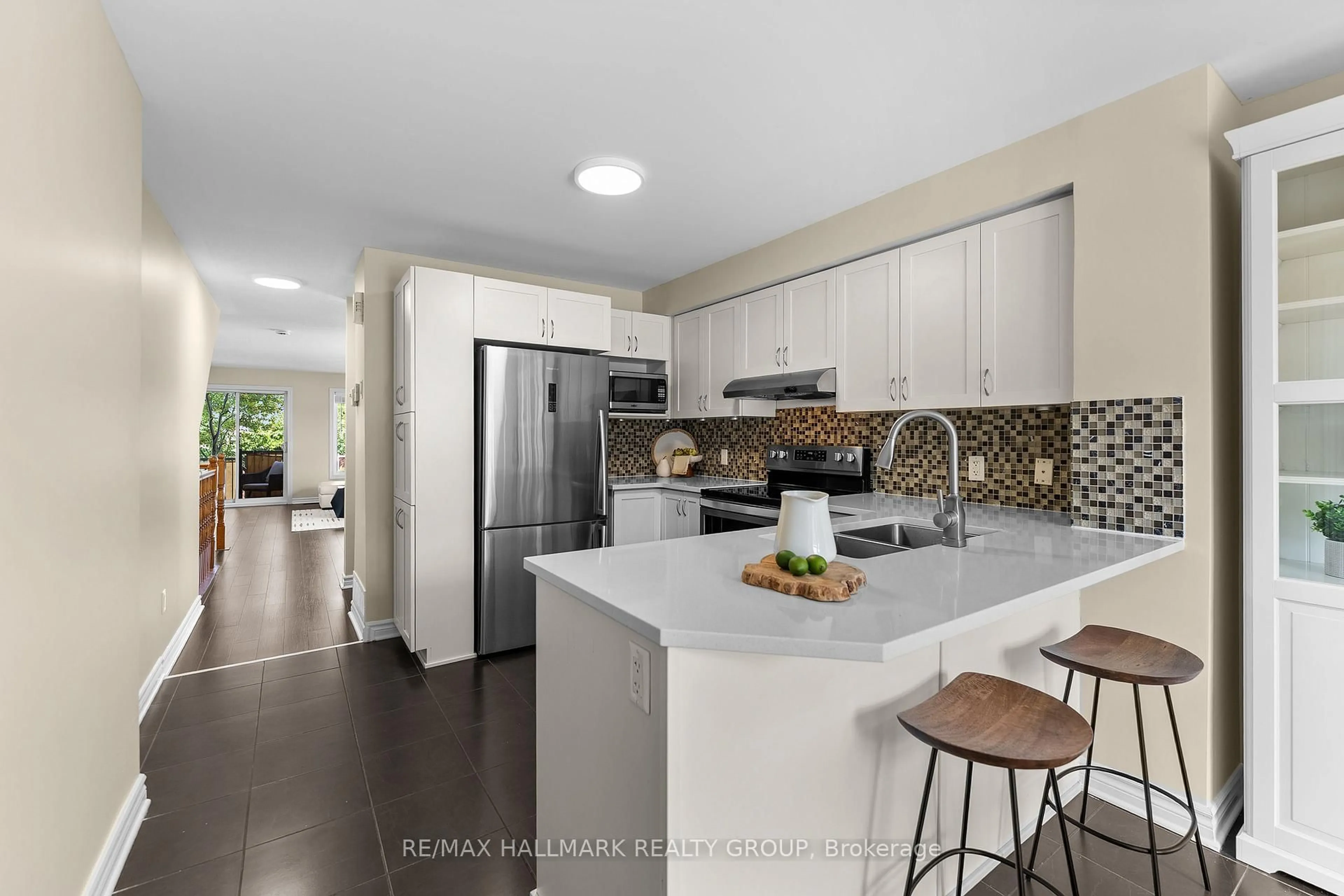 Open concept kitchen, ceramic/tile floor for 541 Chapman Mills Dr #A, Ottawa Ontario K2J 5T2
