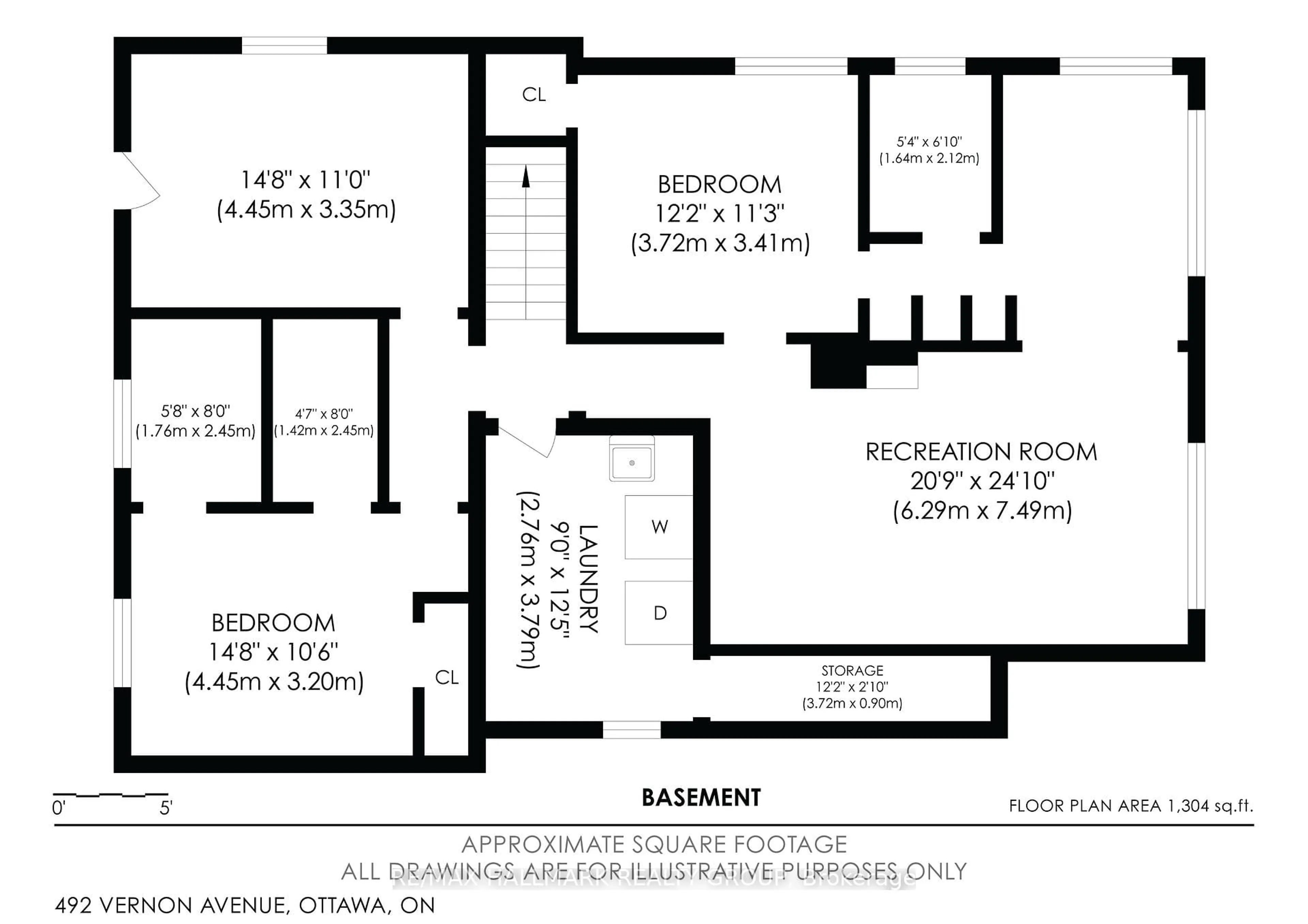 Floor plan for 492 Vernon Ave, Ottawa Ontario K1K 1A6