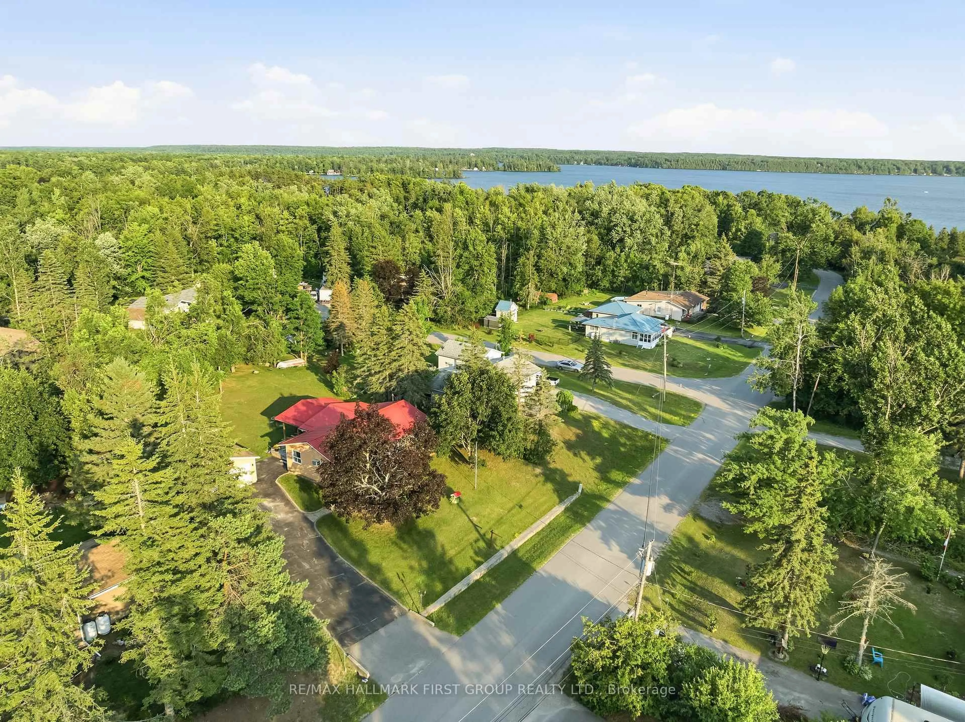 A pic from outside/outdoor area/front of a property/back of a property/a pic from drone, water/lake/river/ocean view for 118 Alpine Lakes Rd, Trent Lakes Ontario K0M 1A0