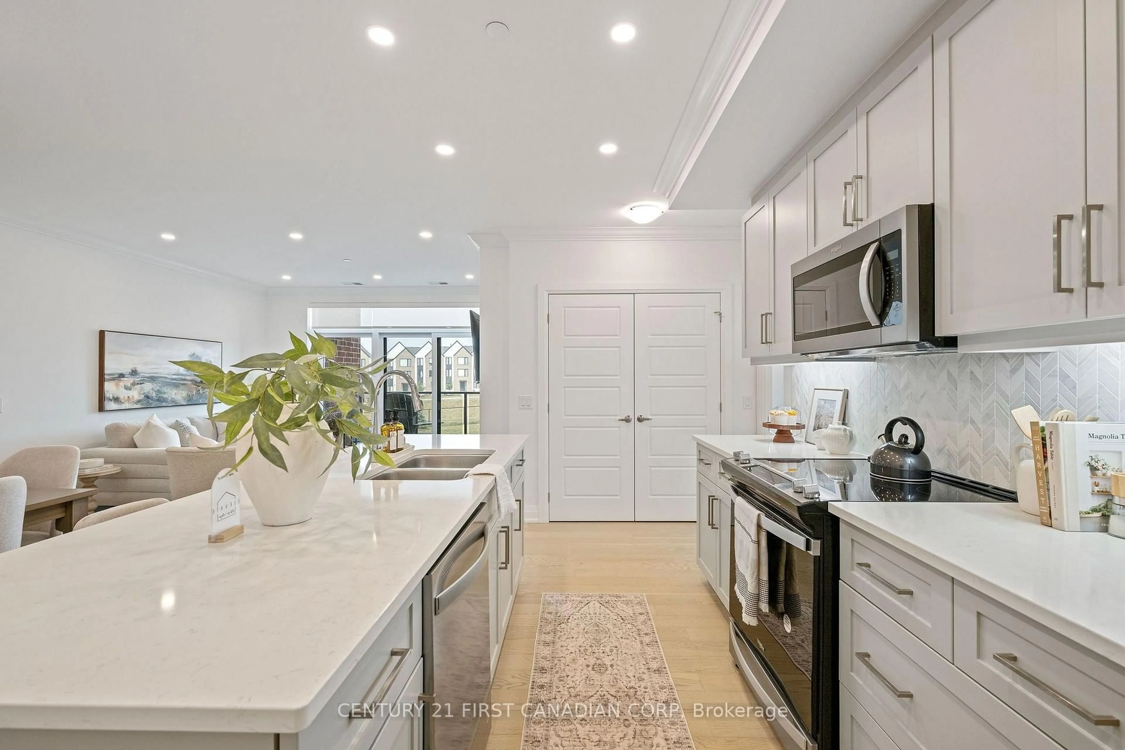 Contemporary kitchen, ceramic/tile floor for 1560 Upper West Ave #202, London South Ontario N6K 4P9