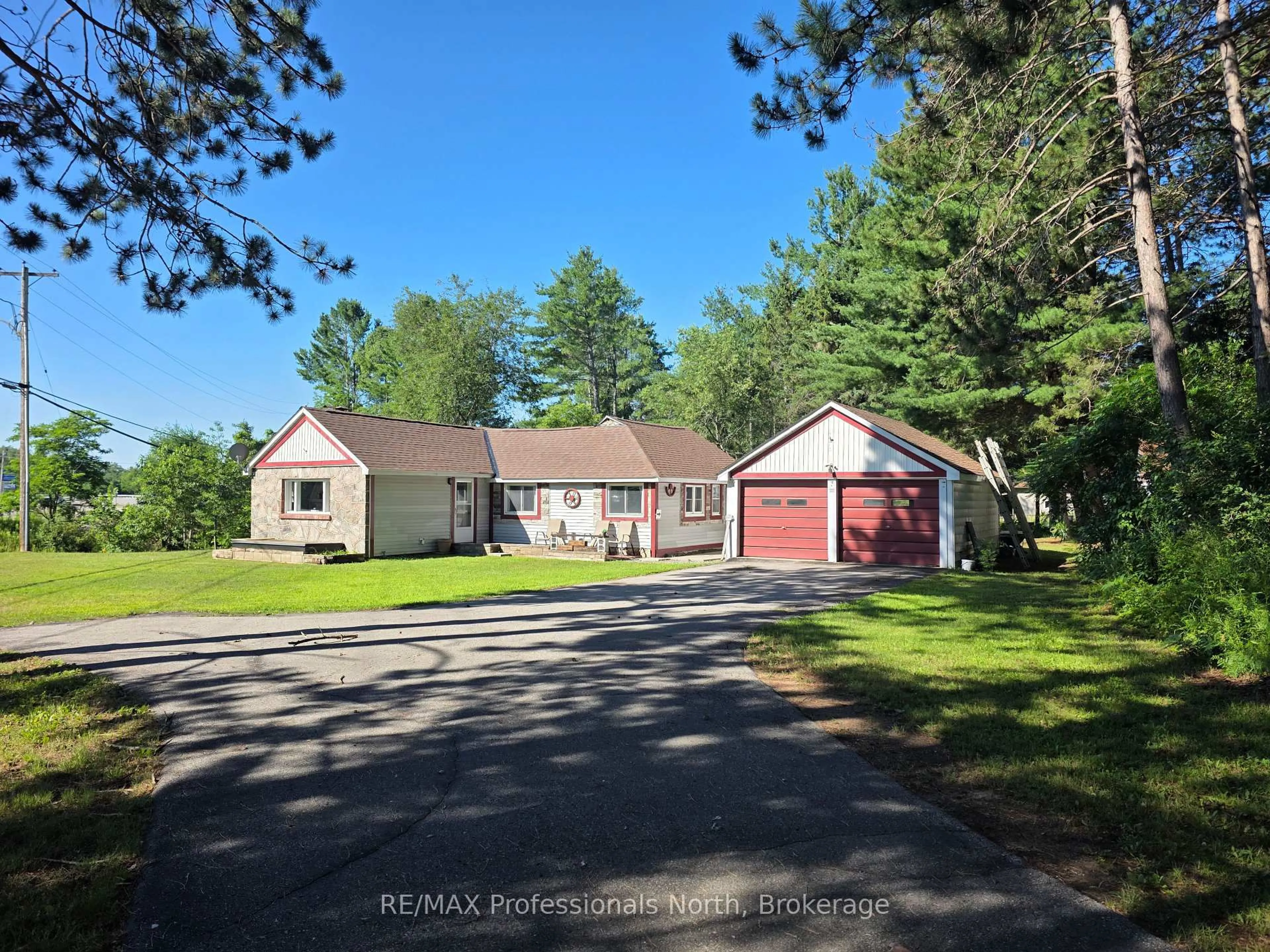 A pic from outside/outdoor area/front of a property/back of a property/a pic from drone, unknown for 1007 West Rd, Minden Hills Ontario K0M 2K0