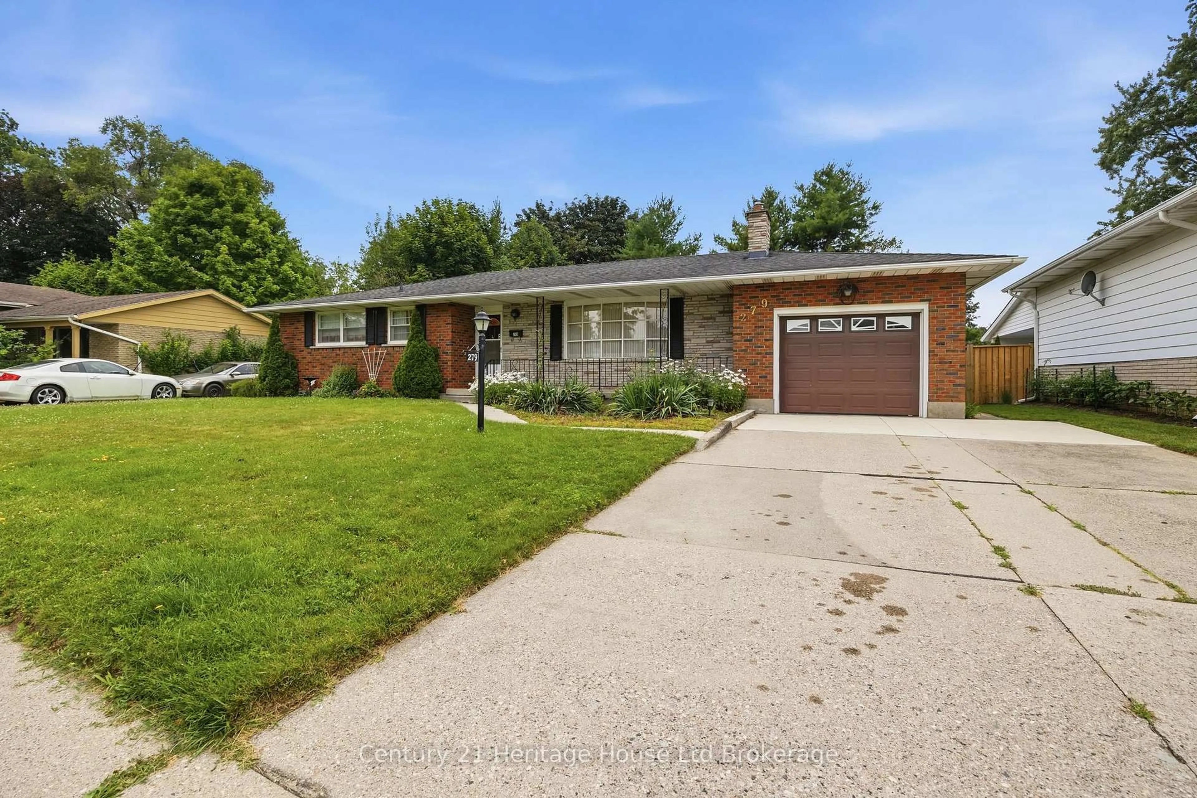 Home with brick exterior material, street for 279 St Laurent Cres, Woodstock Ontario N4S 7T8