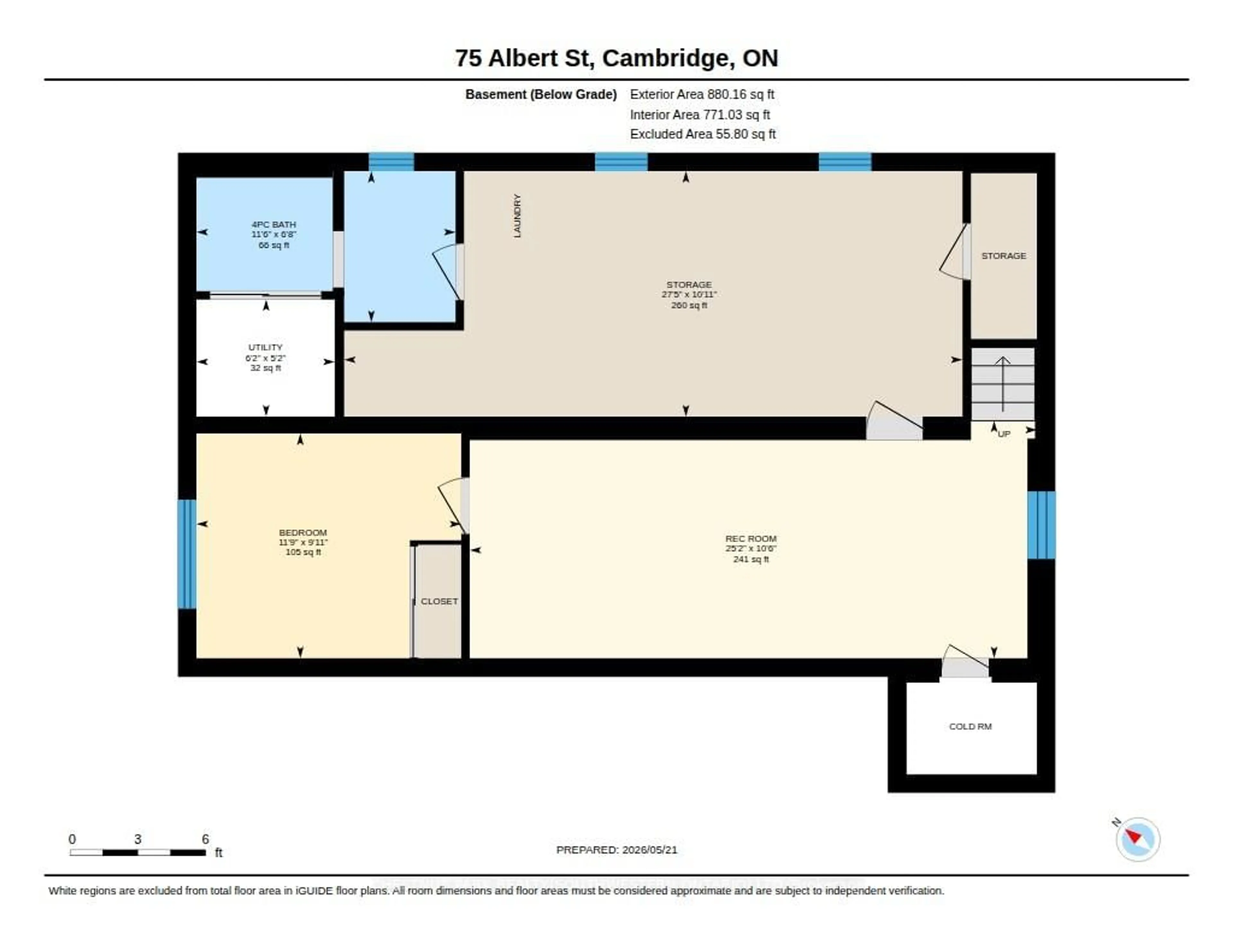 Floor plan for 75 Albert St, Cambridge Ontario N1R 3N3