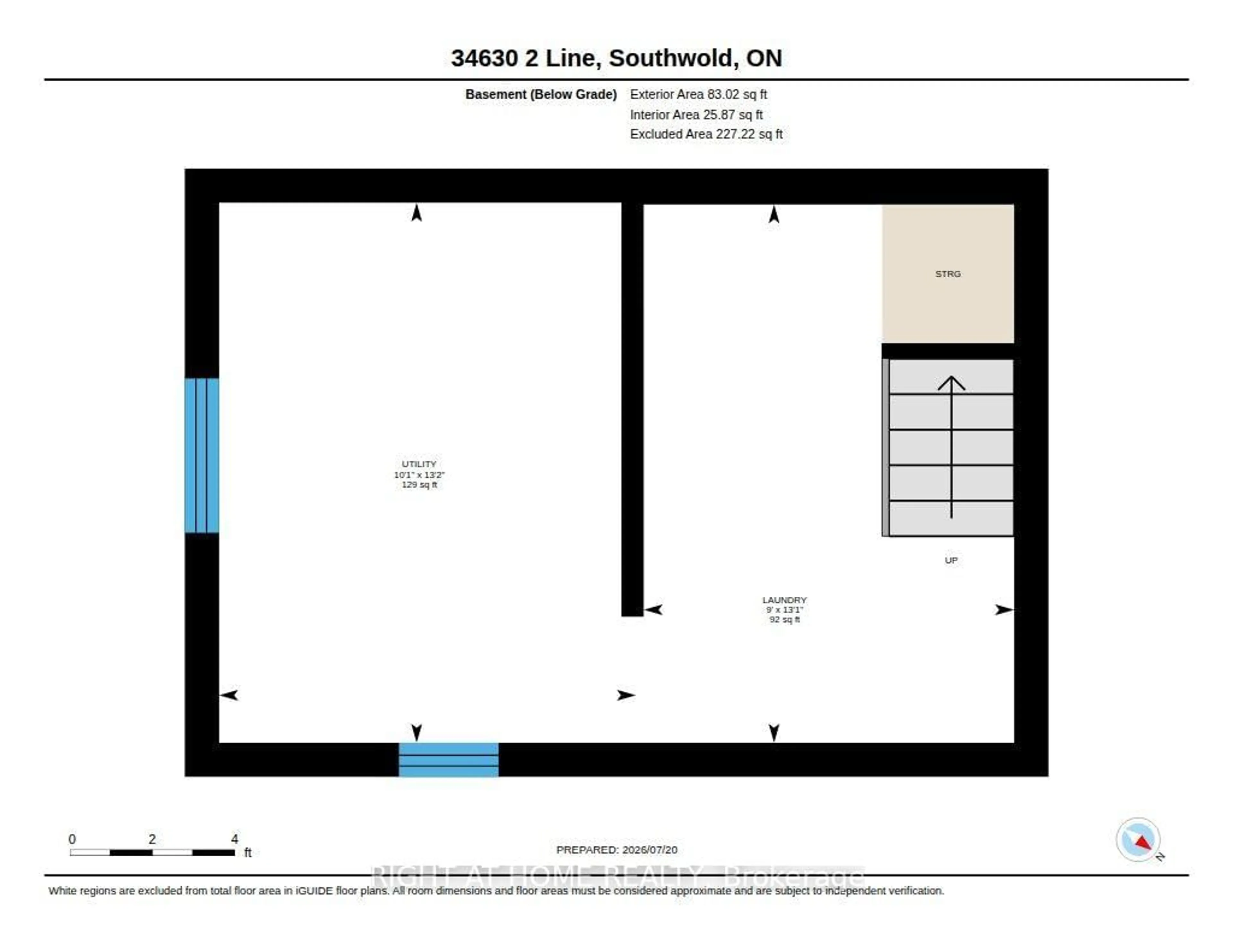 Floor plan for 34630 Second Line, Southwold Ontario N0L 1P0