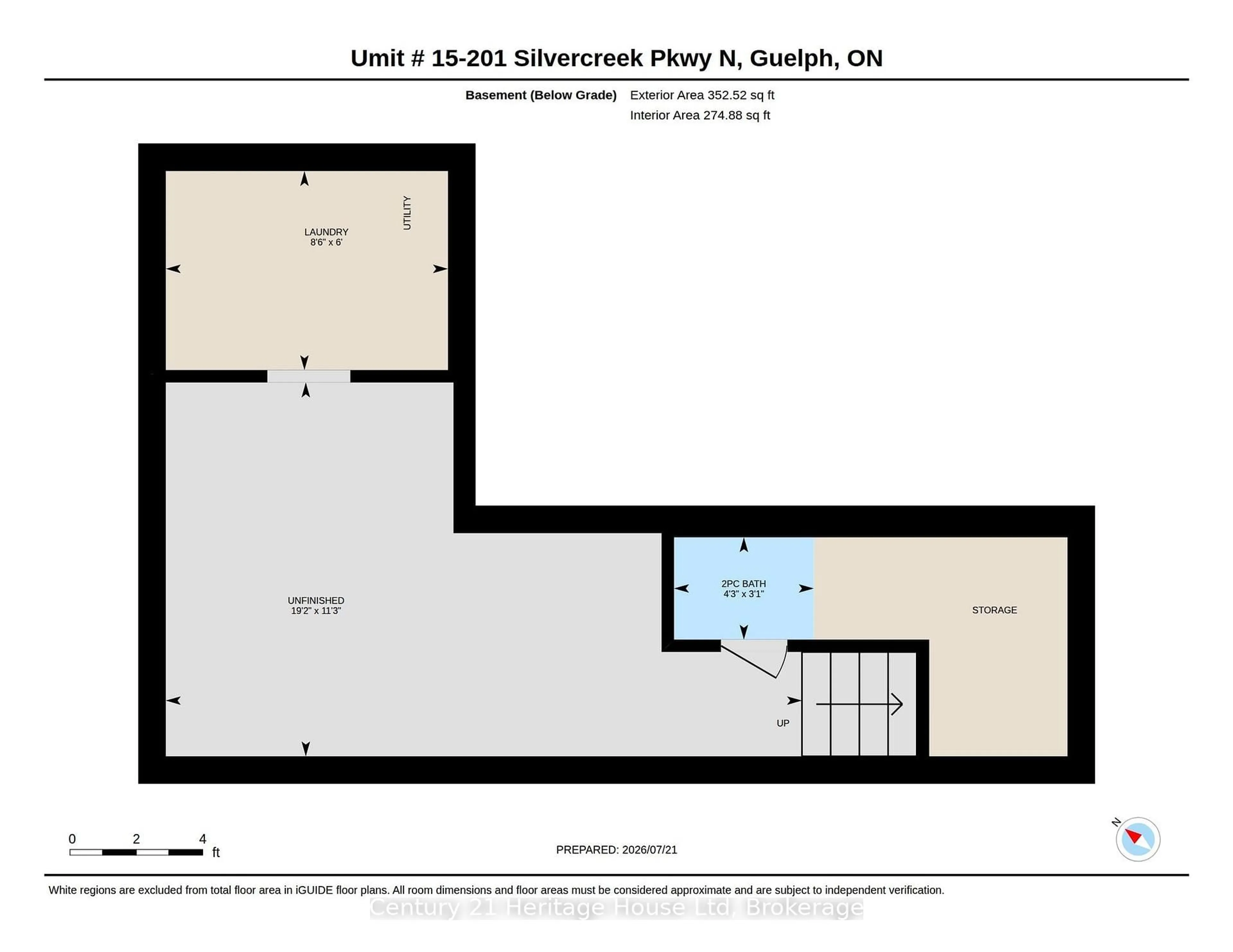 Floor plan for 201 Silvercreek Pkwy #15, Guelph Ontario N1H 3T4