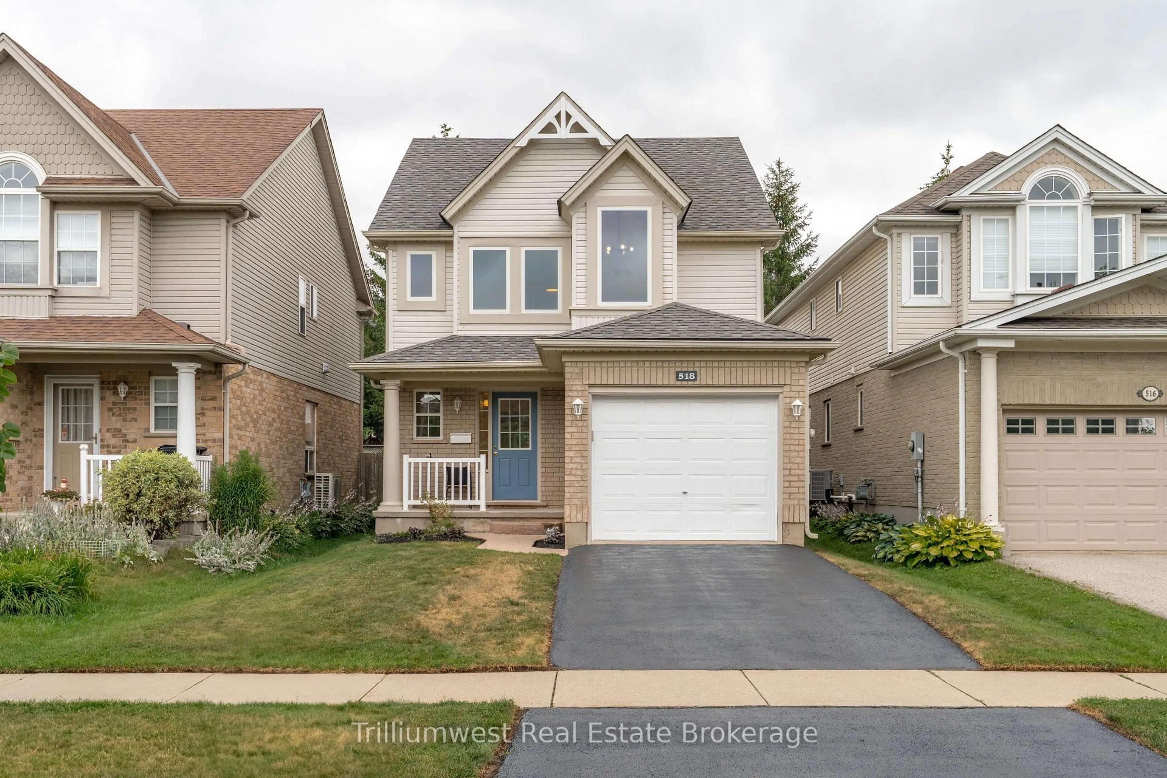 Home with brick exterior material, street for 518 Brookmill Cres, Waterloo Ontario N2V 2M1