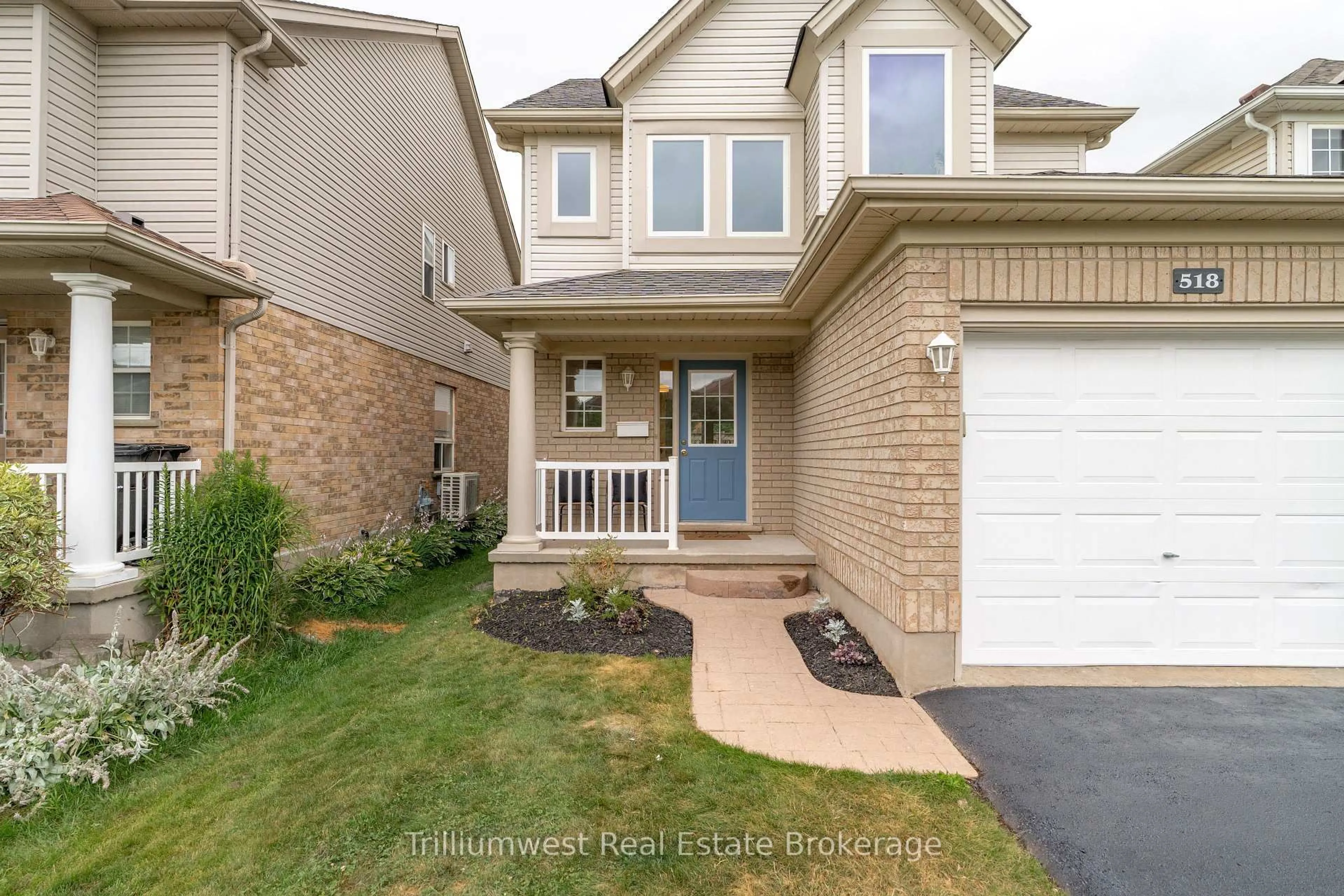 Home with brick exterior material, street for 518 Brookmill Cres, Waterloo Ontario N2V 2M1