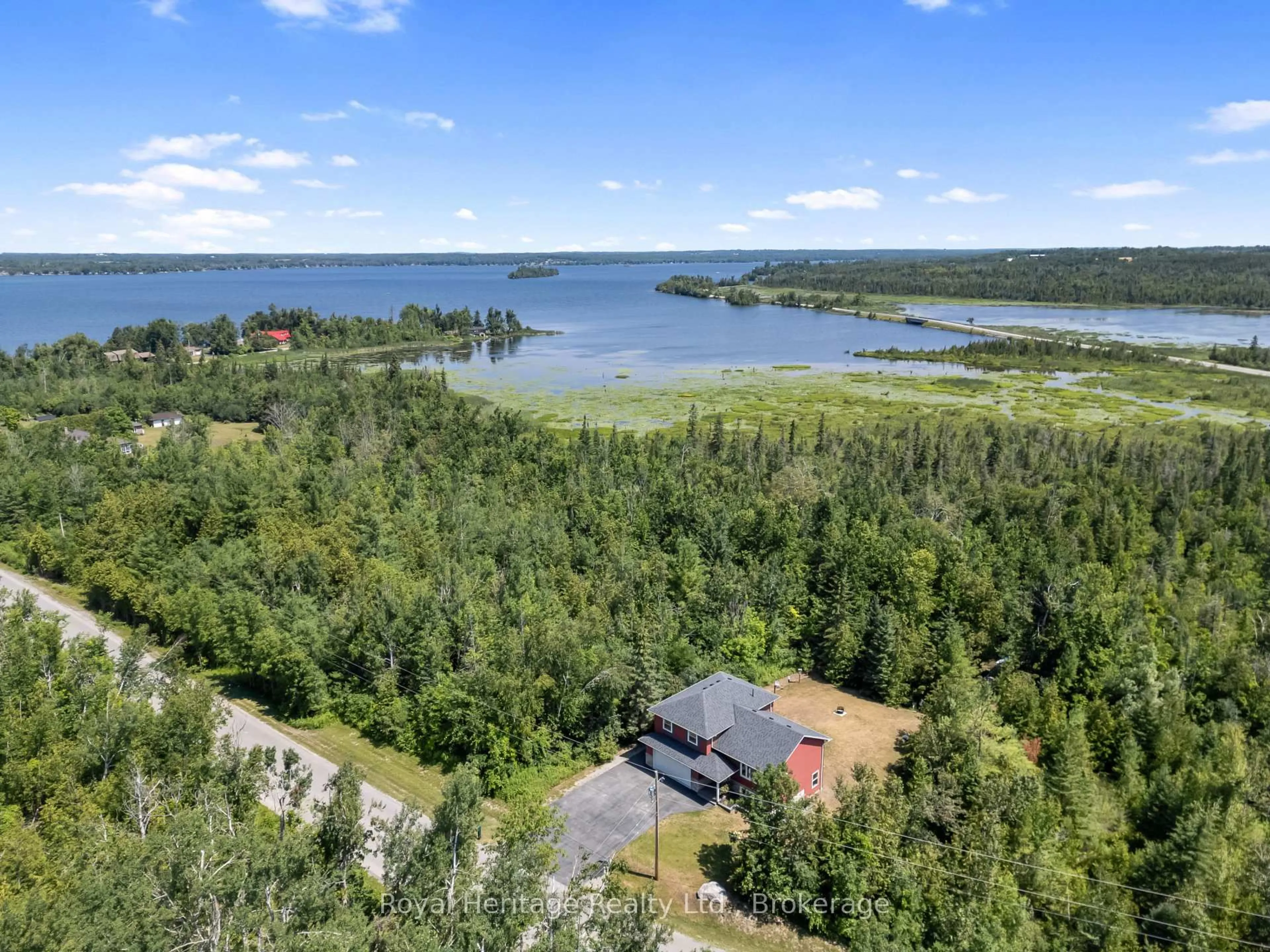 A pic from outside/outdoor area/front of a property/back of a property/a pic from drone, water/lake/river/ocean view for 38 Clifford Dr, Kawartha Lakes Ontario K0M 1L0