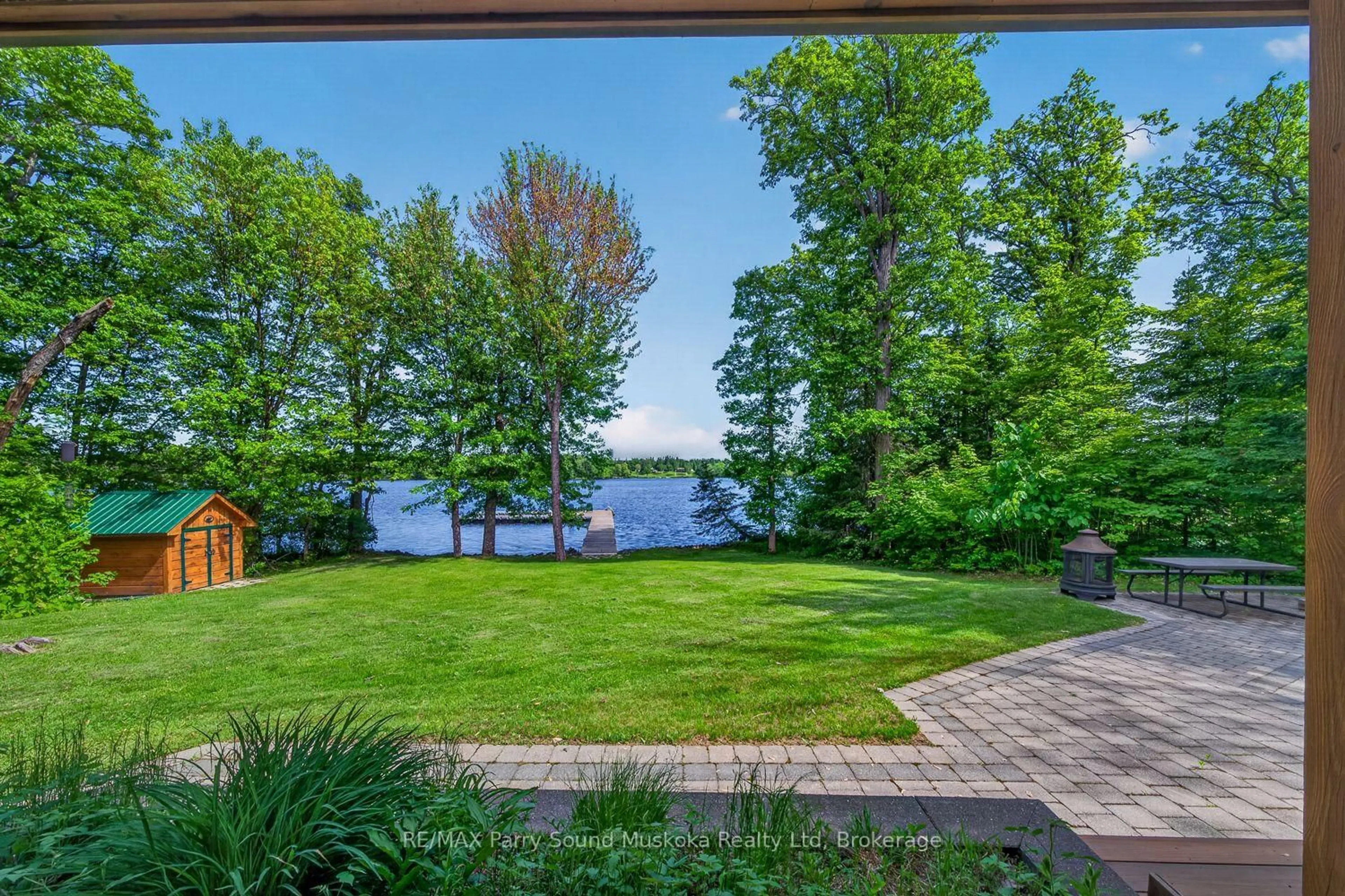 Patio, water/lake/river/ocean view for 48 Wendy's Lane, McKellar Ontario P2A 0B5