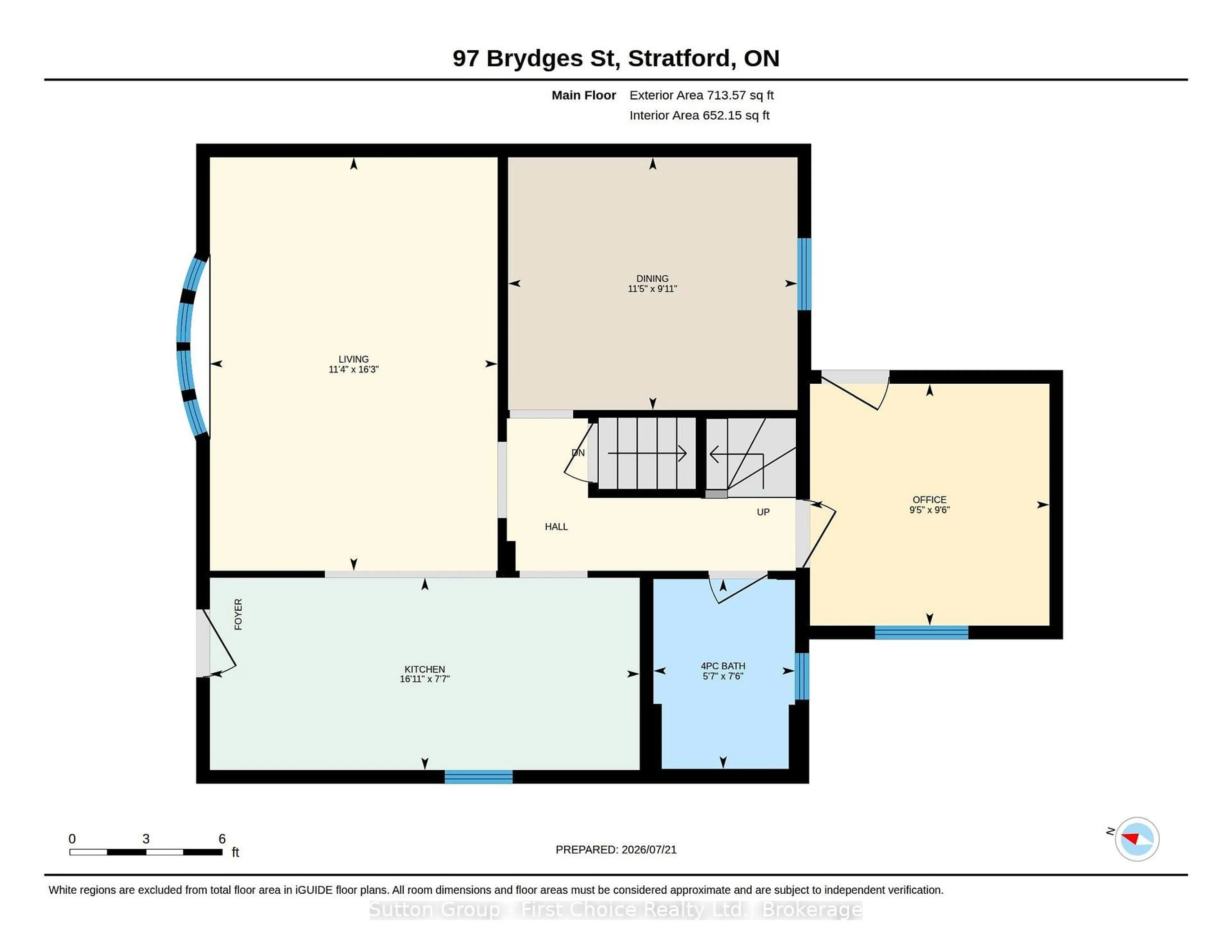Floor plan for 97 Brydges St, Stratford Ontario N5A 1R6