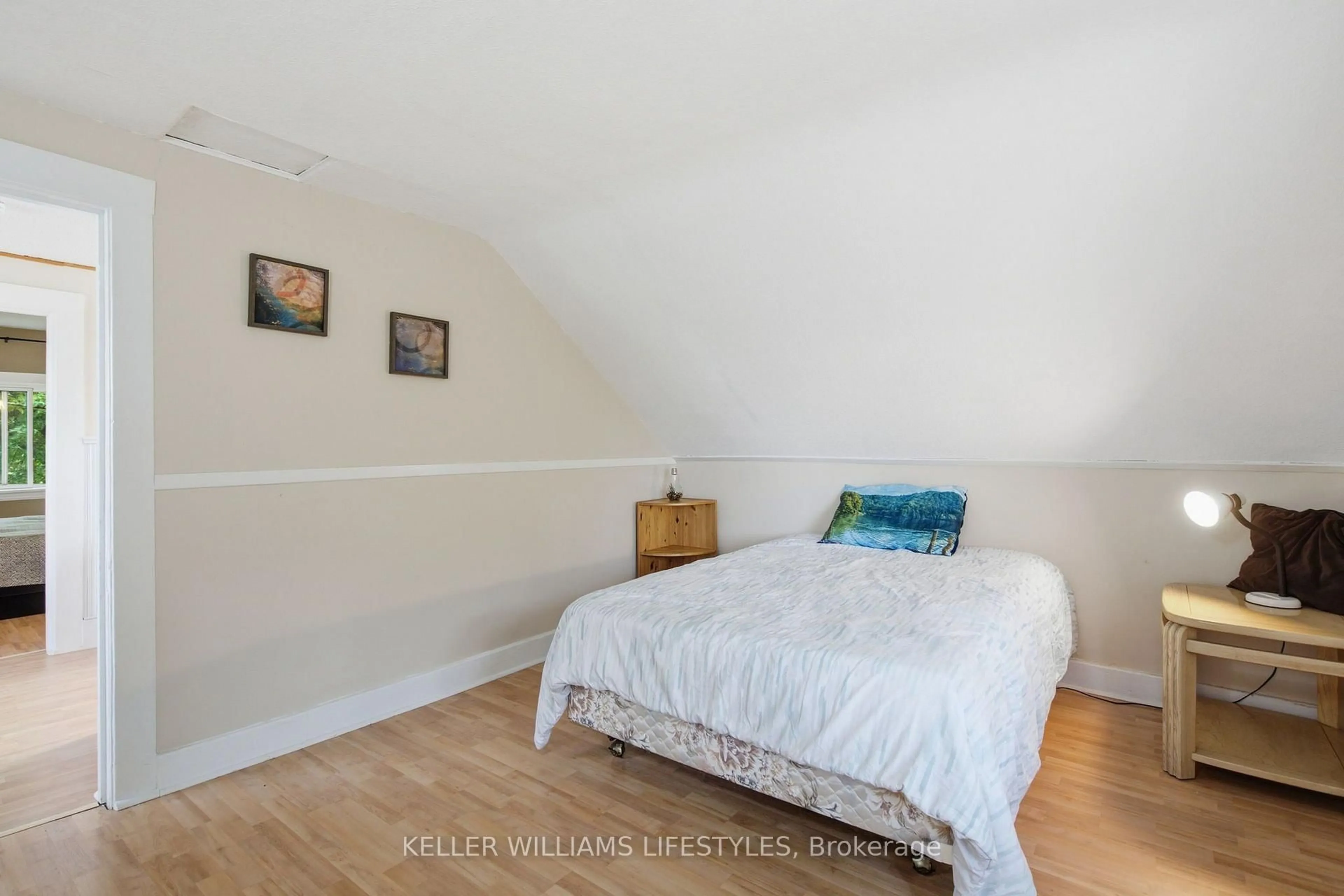 Bedroom with bed, wood/laminate floor for 44458 TALBOT Line, Central Elgin Ontario N5P 3S7