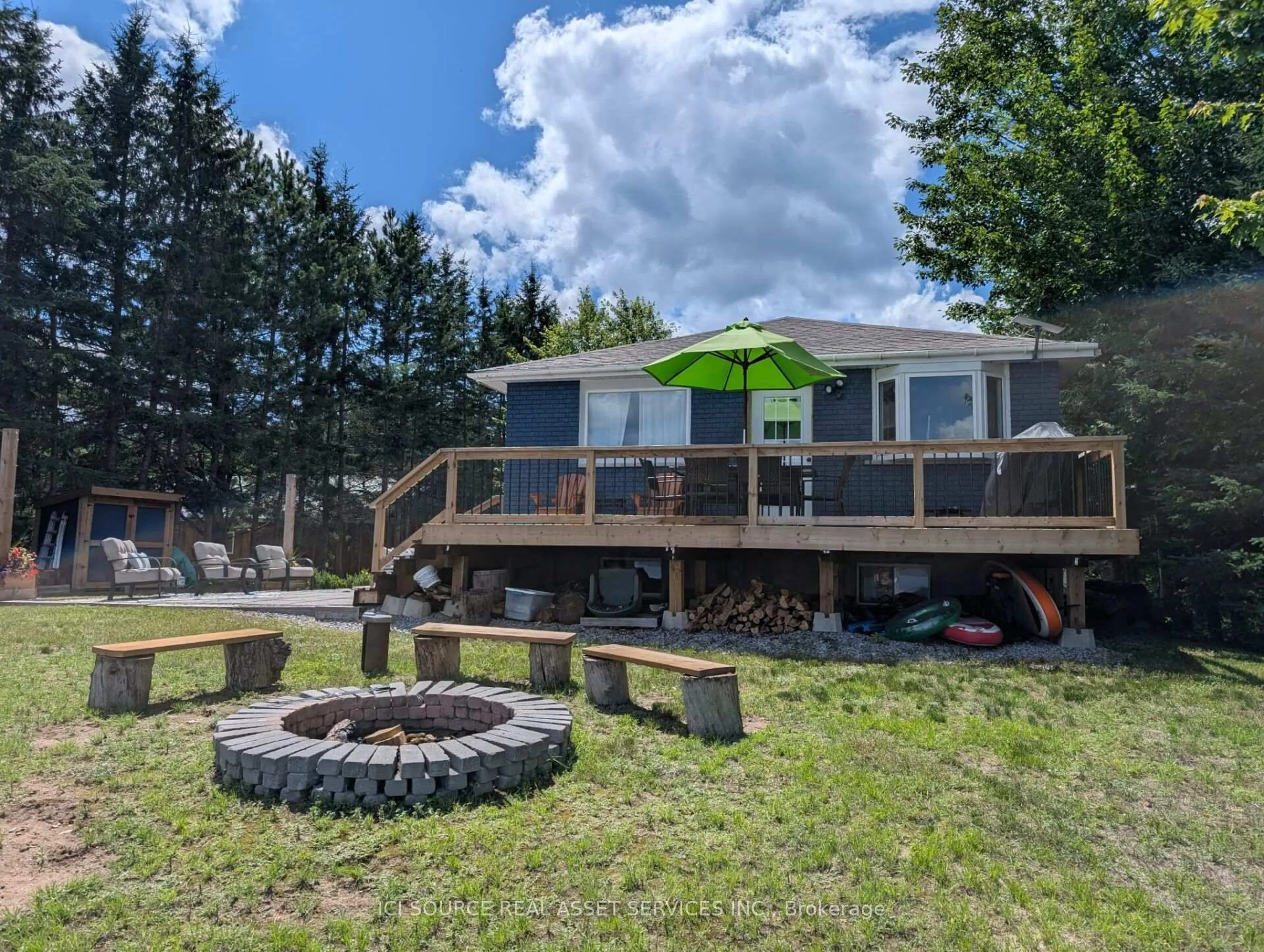 A pic from outside/outdoor area/front of a property/back of a property/a pic from drone, water/lake/river/ocean view for 47 Mundts Bay Lane, Golden Lake Ontario K0J 1X0