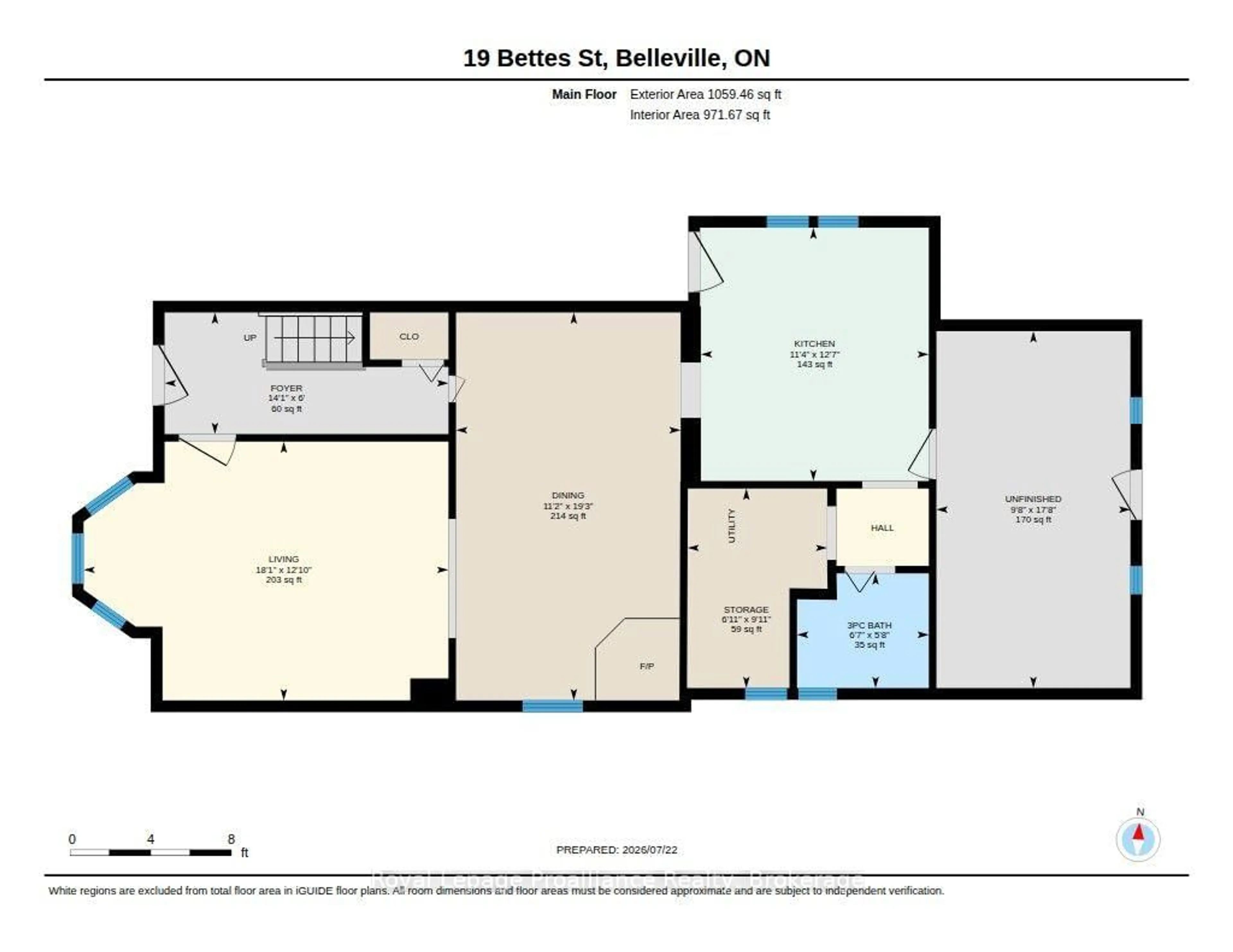 Floor plan for 19 Bettes St, Belleville Ontario K8N 3W4