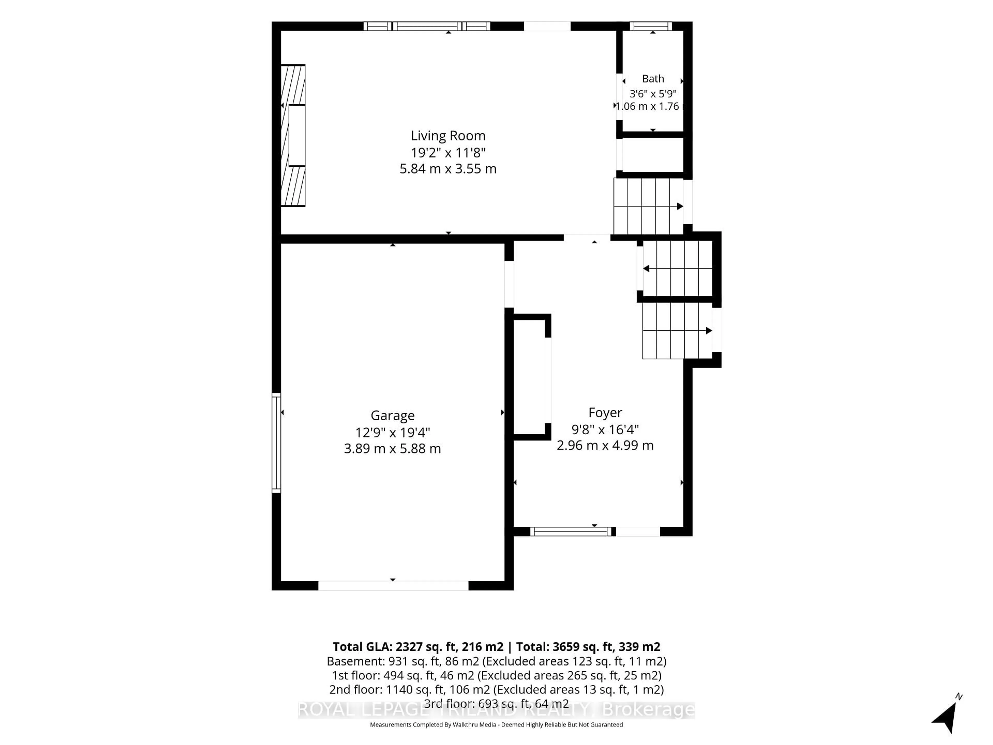 Floor plan for 5 Queen Mary Cres, London North Ontario N6H 4B5