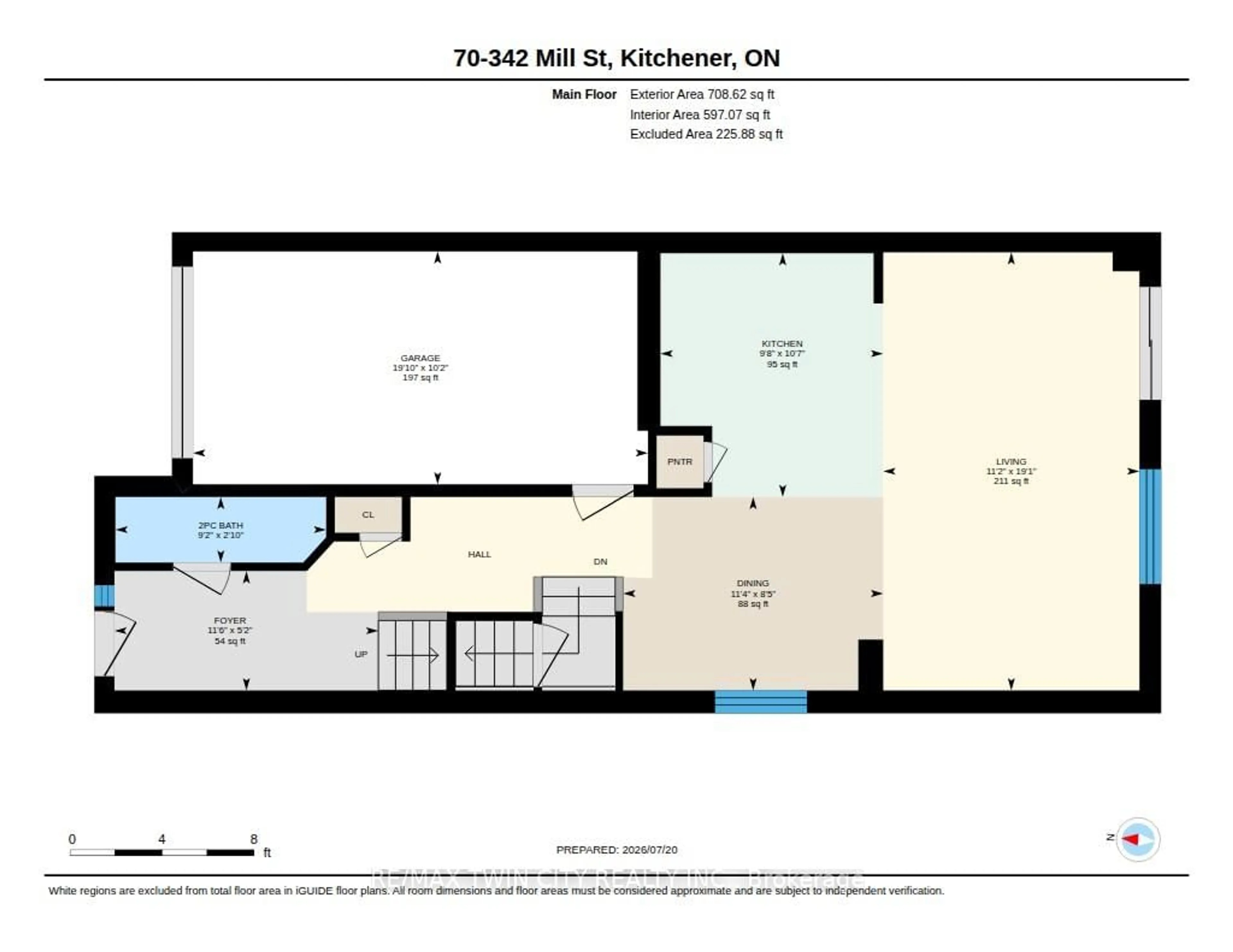 Floor plan for 342 Mill St #70, Kitchener Ontario N2M 0A4