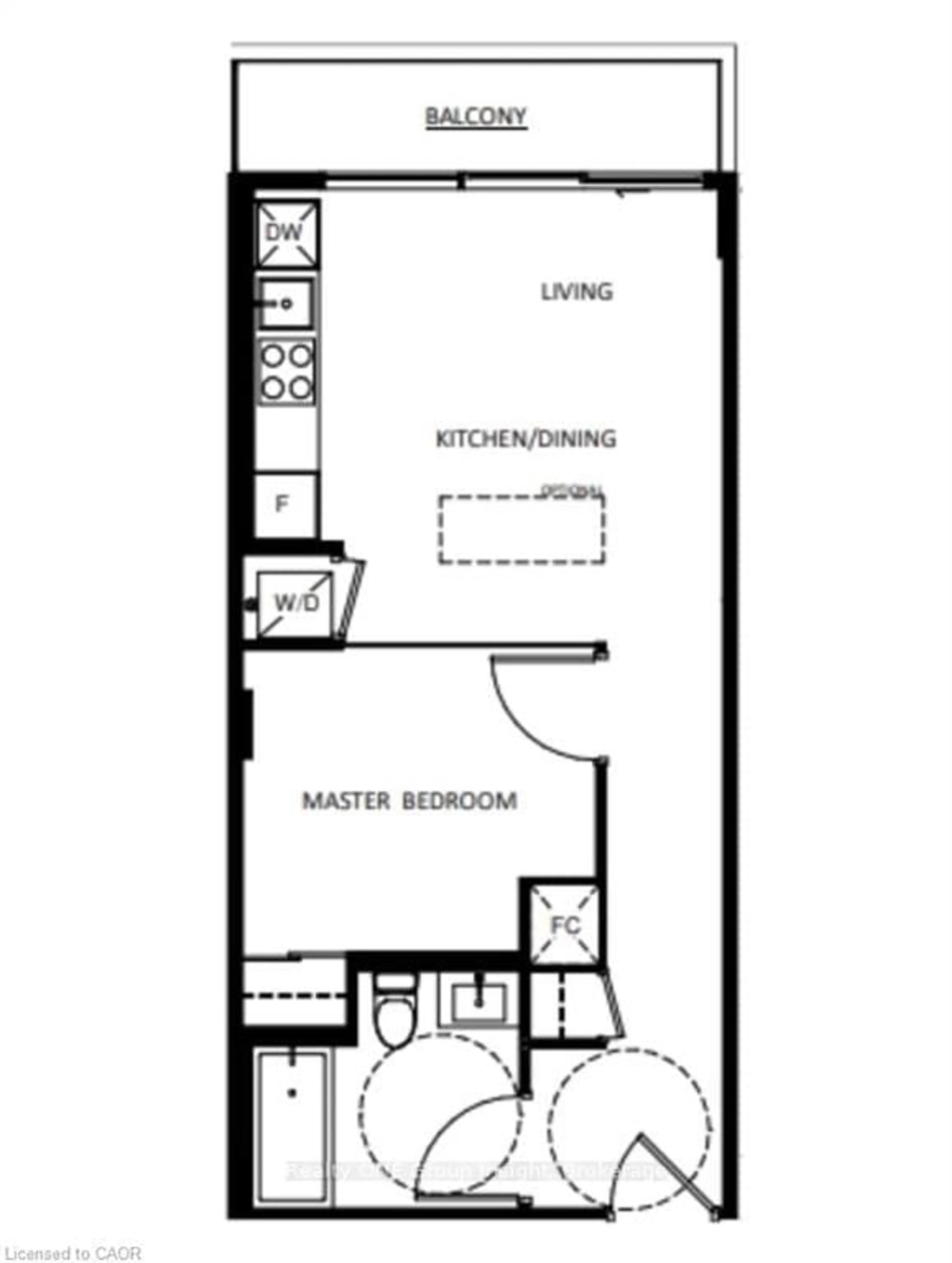 Floor plan for 1 Jarvis St #425, Hamilton Ontario L8R 0A8