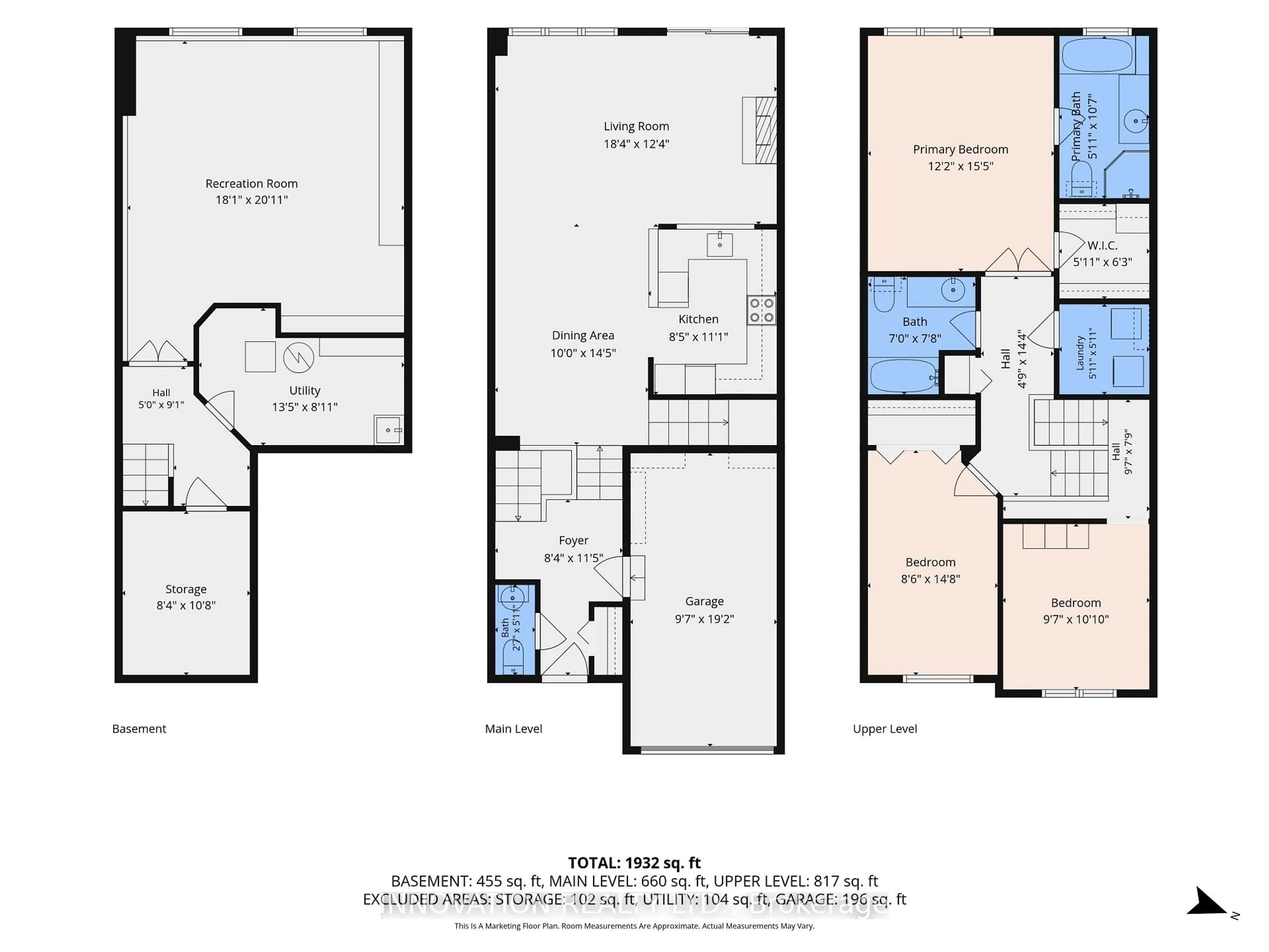 Floor plan for 176 Parkrose Private, Ottawa Ontario K4A 0N8
