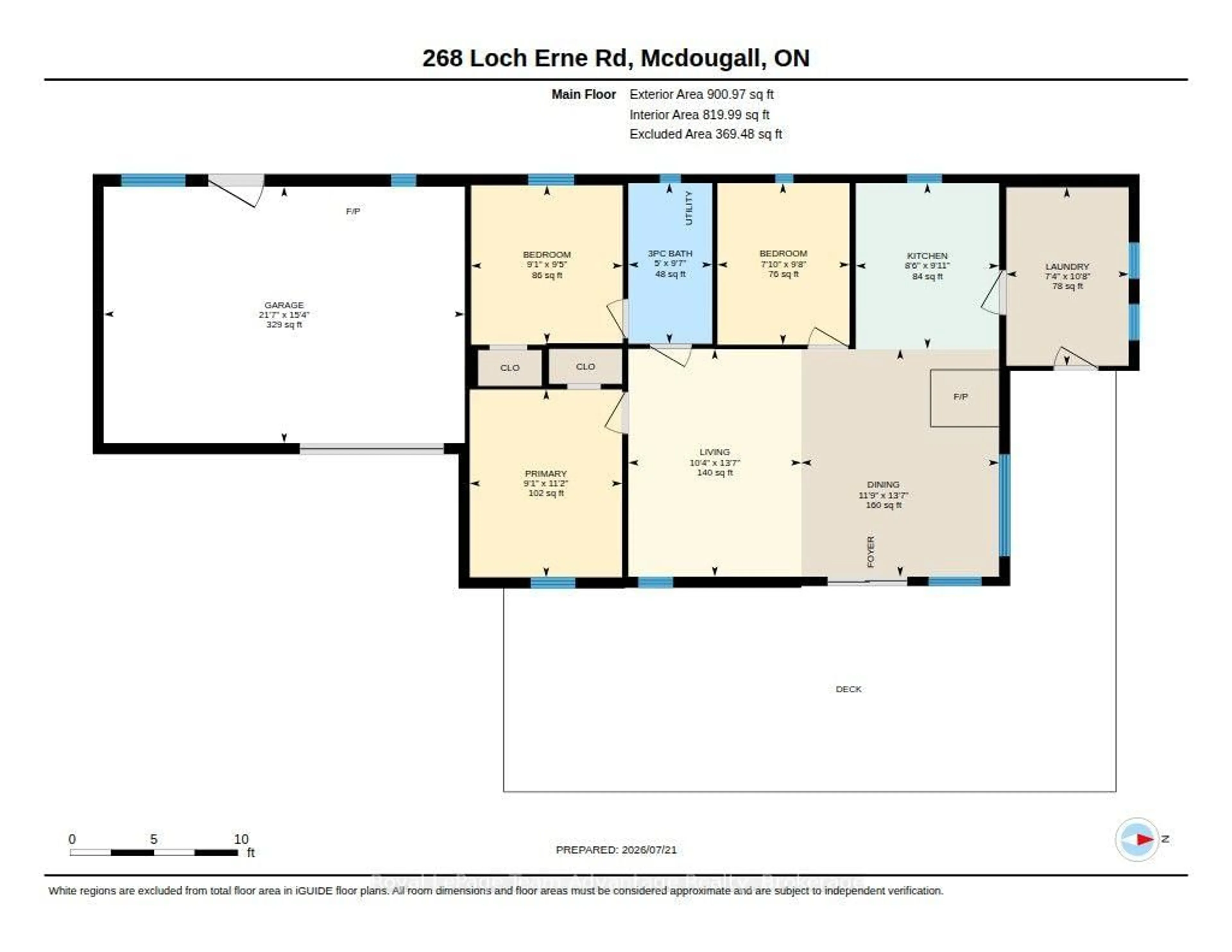 Floor plan for 268 Loch Erne Rd, McDougall Ontario P2A 2W7