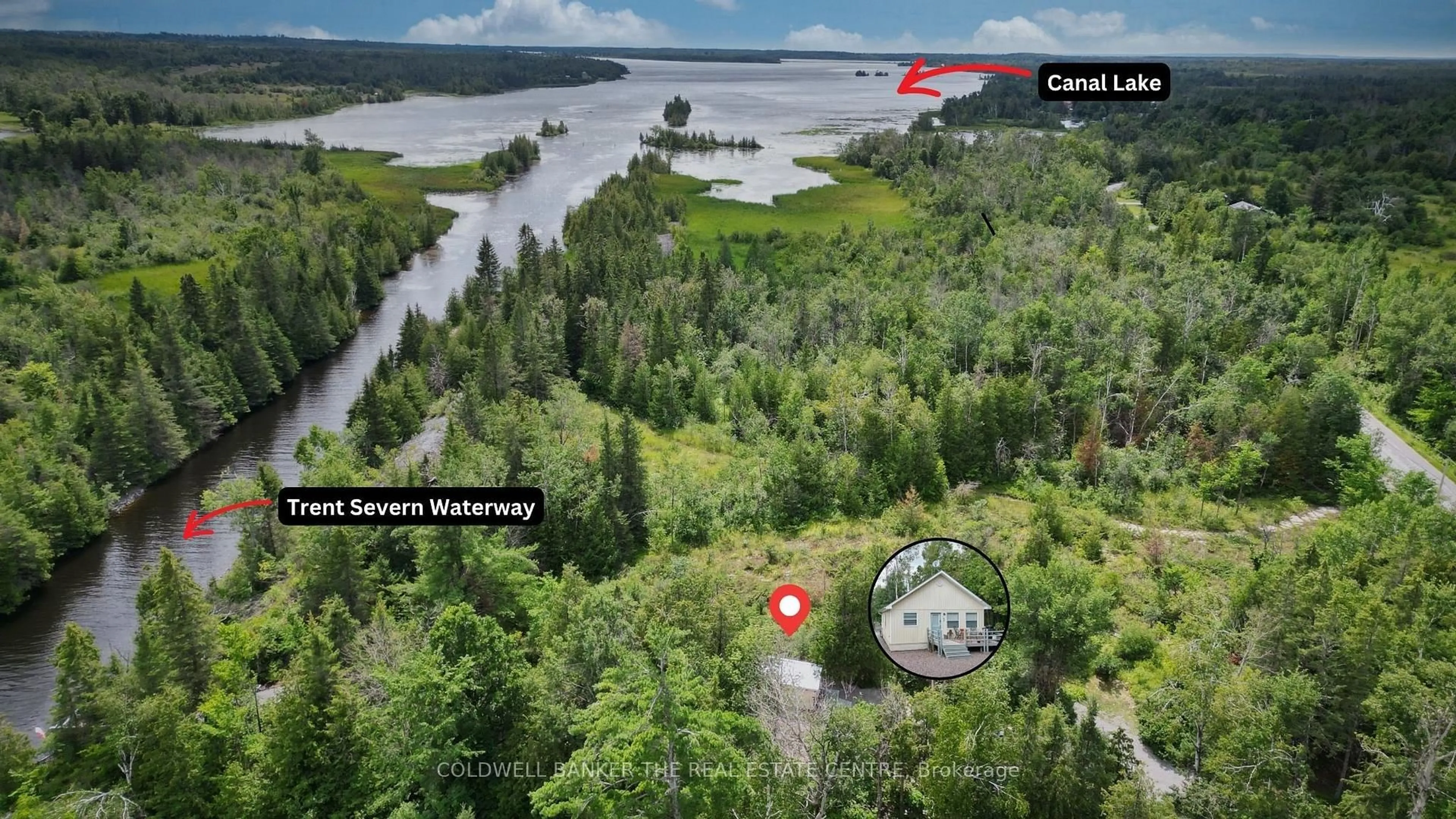 A pic from outside/outdoor area/front of a property/back of a property/a pic from drone, water/lake/river/ocean view for 93 McGuire Beach Rd, Kawartha Lakes Ontario K0M 2B0