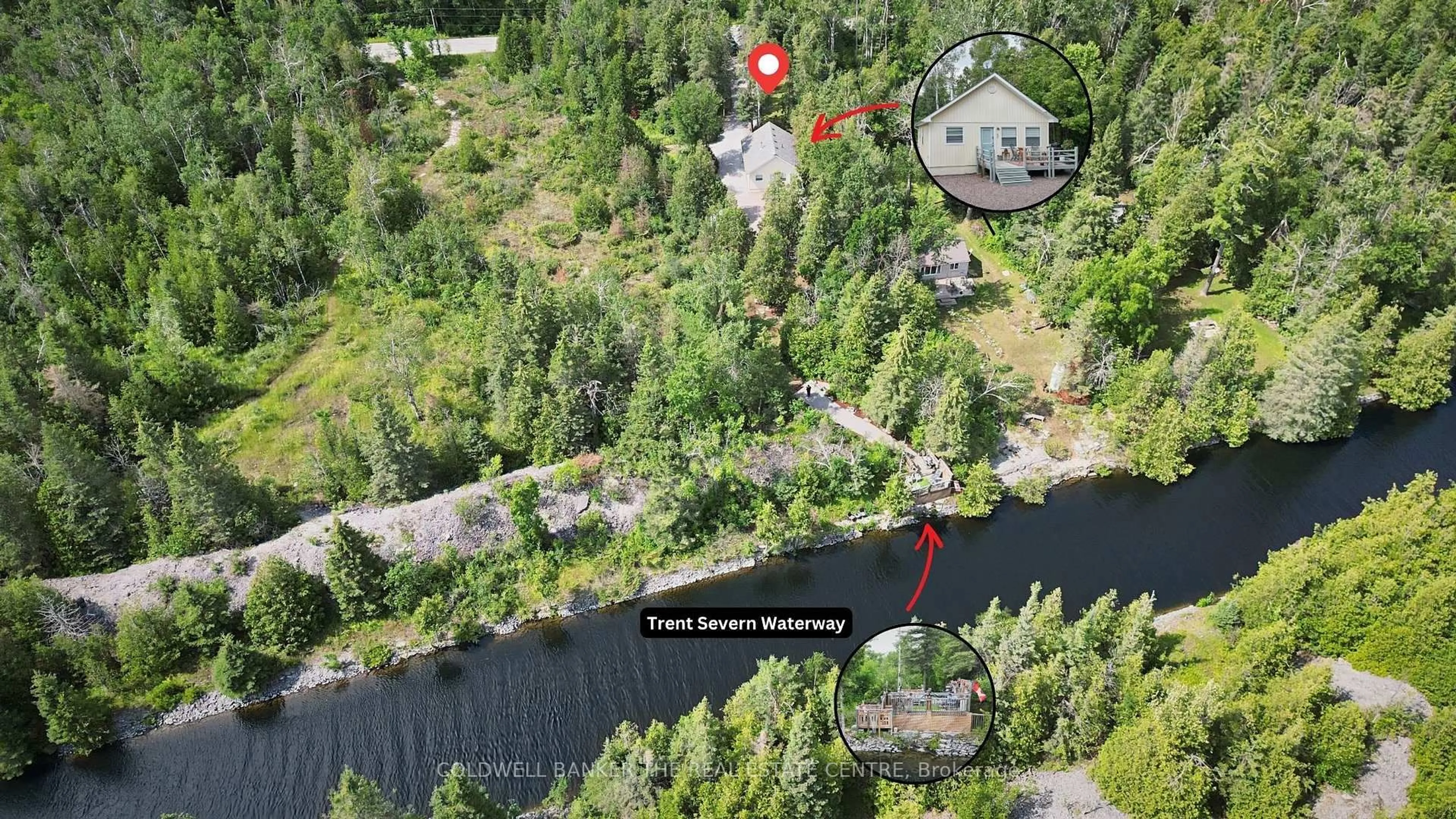 A pic from outside/outdoor area/front of a property/back of a property/a pic from drone, water/lake/river/ocean view for 93 McGuire Beach Rd, Kawartha Lakes Ontario K0M 2B0