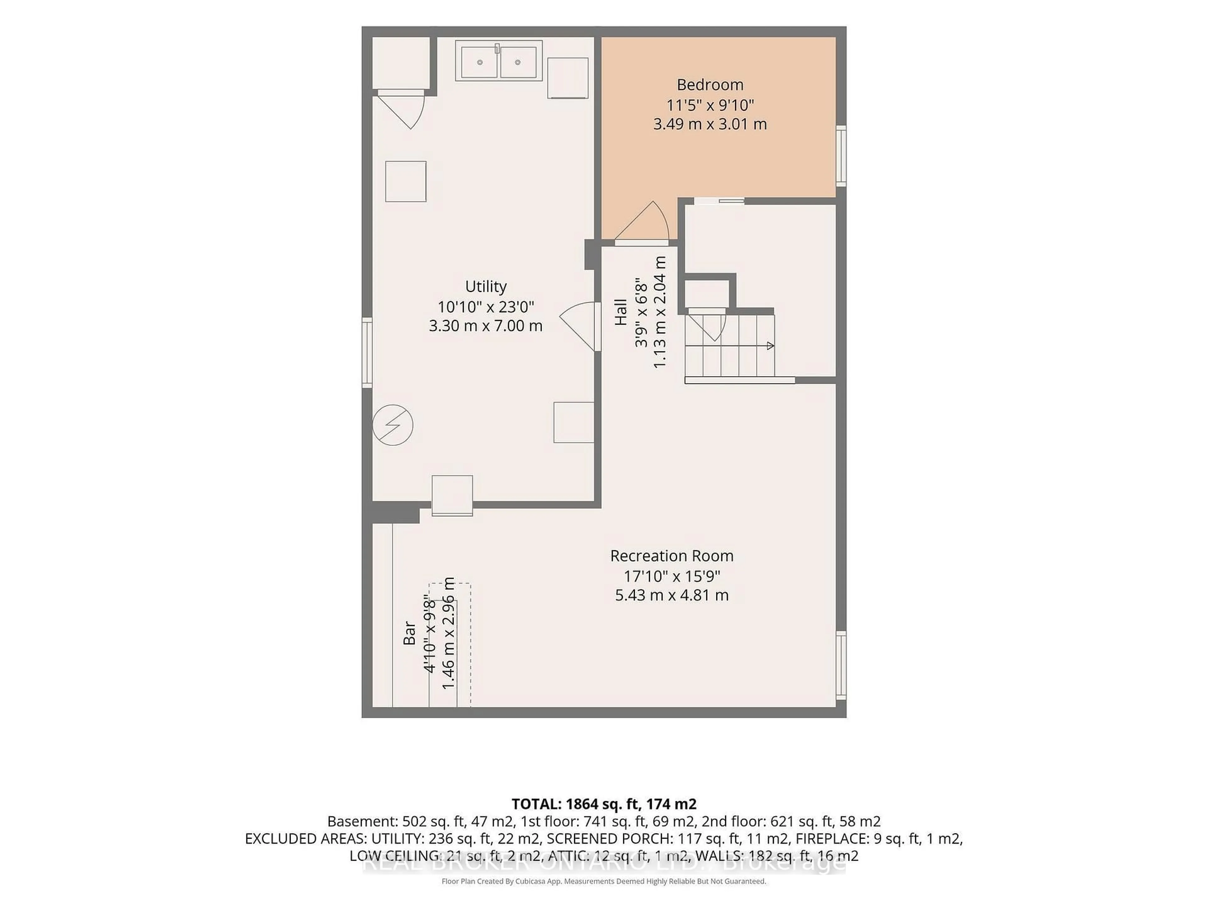 Floor plan for 385 Enfield Ave, Ottawa Ontario K1L 7L2
