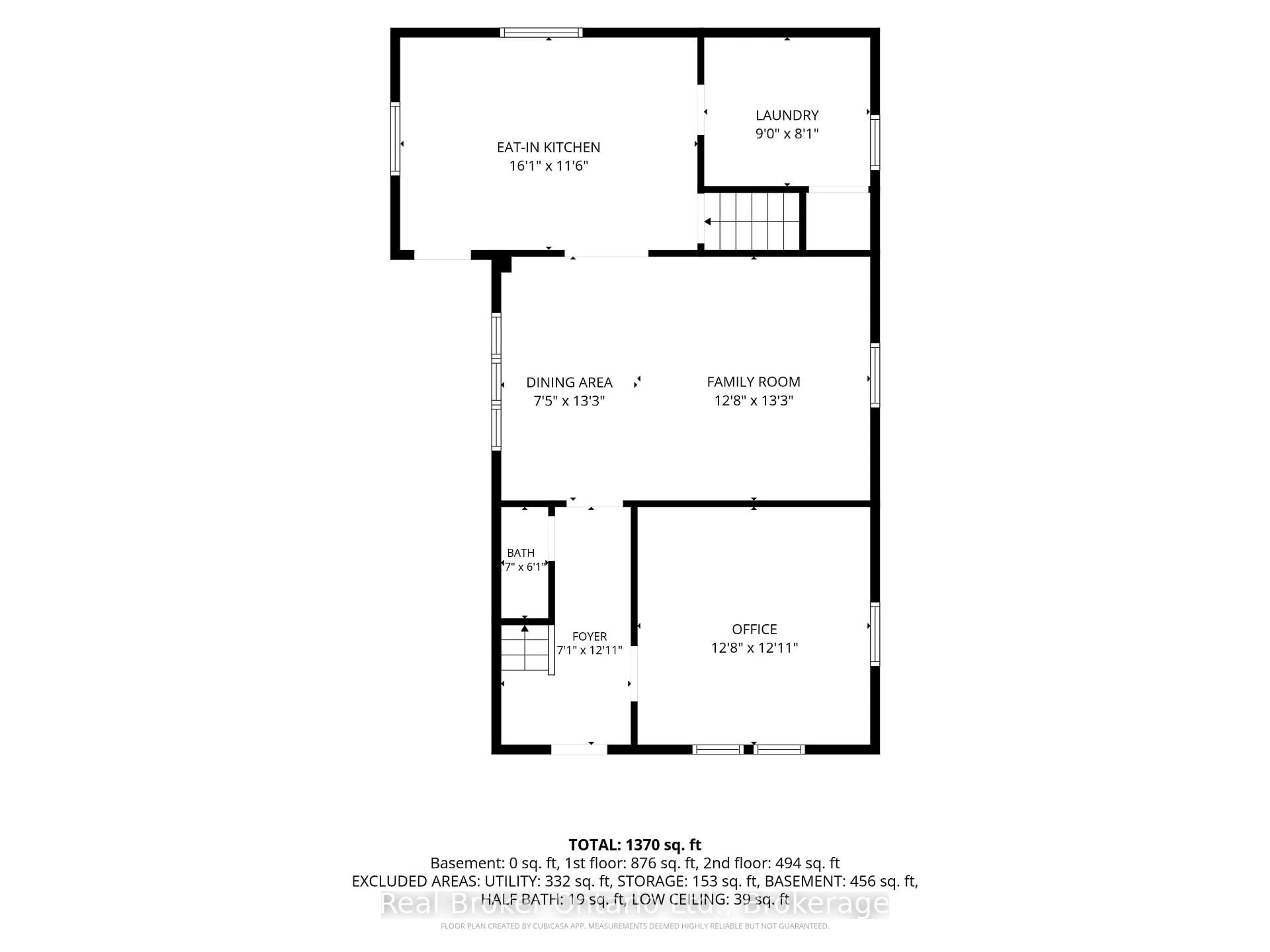 Floor plan for 155 Lancaster St, Kitchener Ontario N2H 4T7